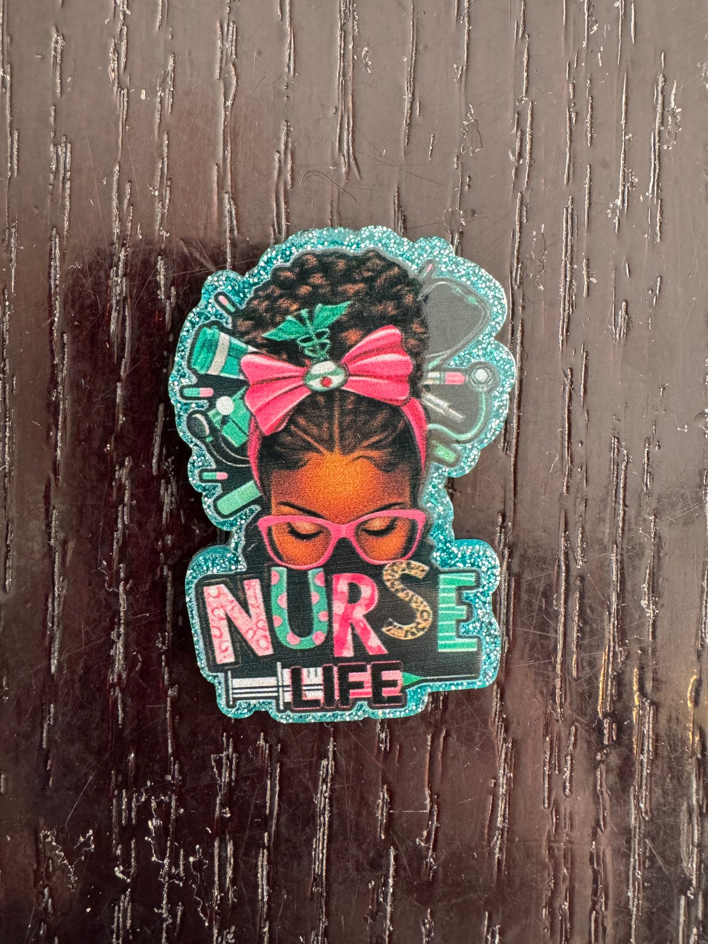 Nurse life badge reel