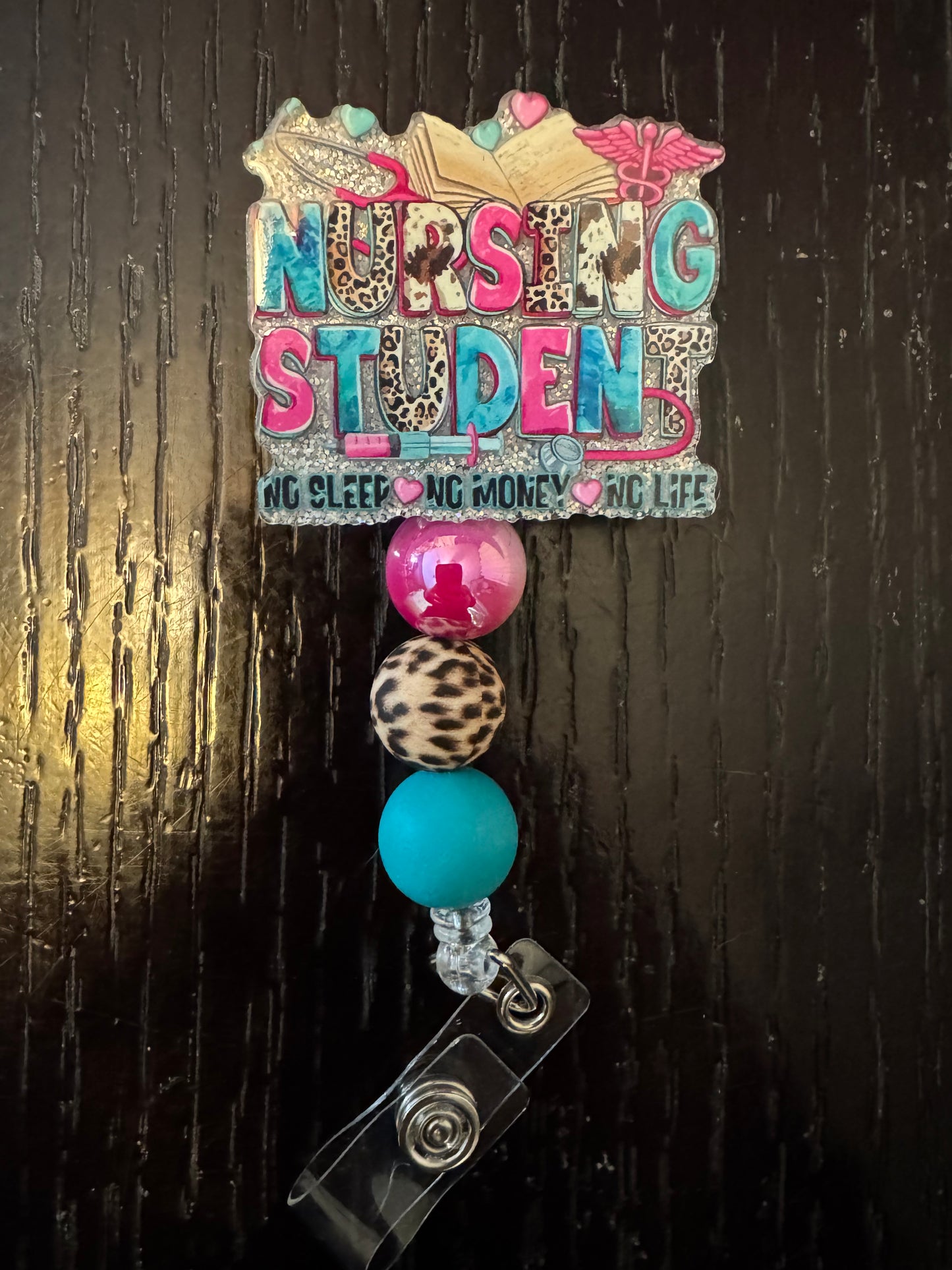 Nursing student badge reel