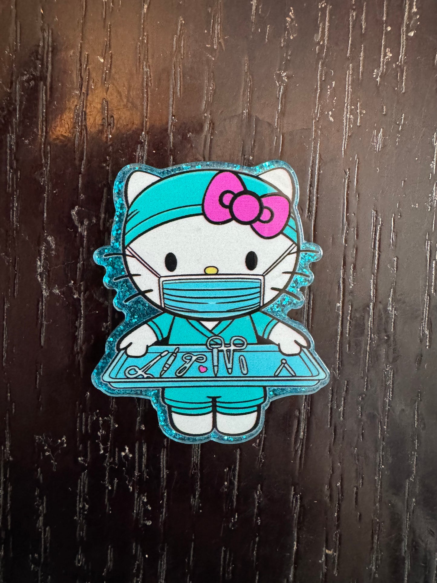 Hello kitty surgical badge reel