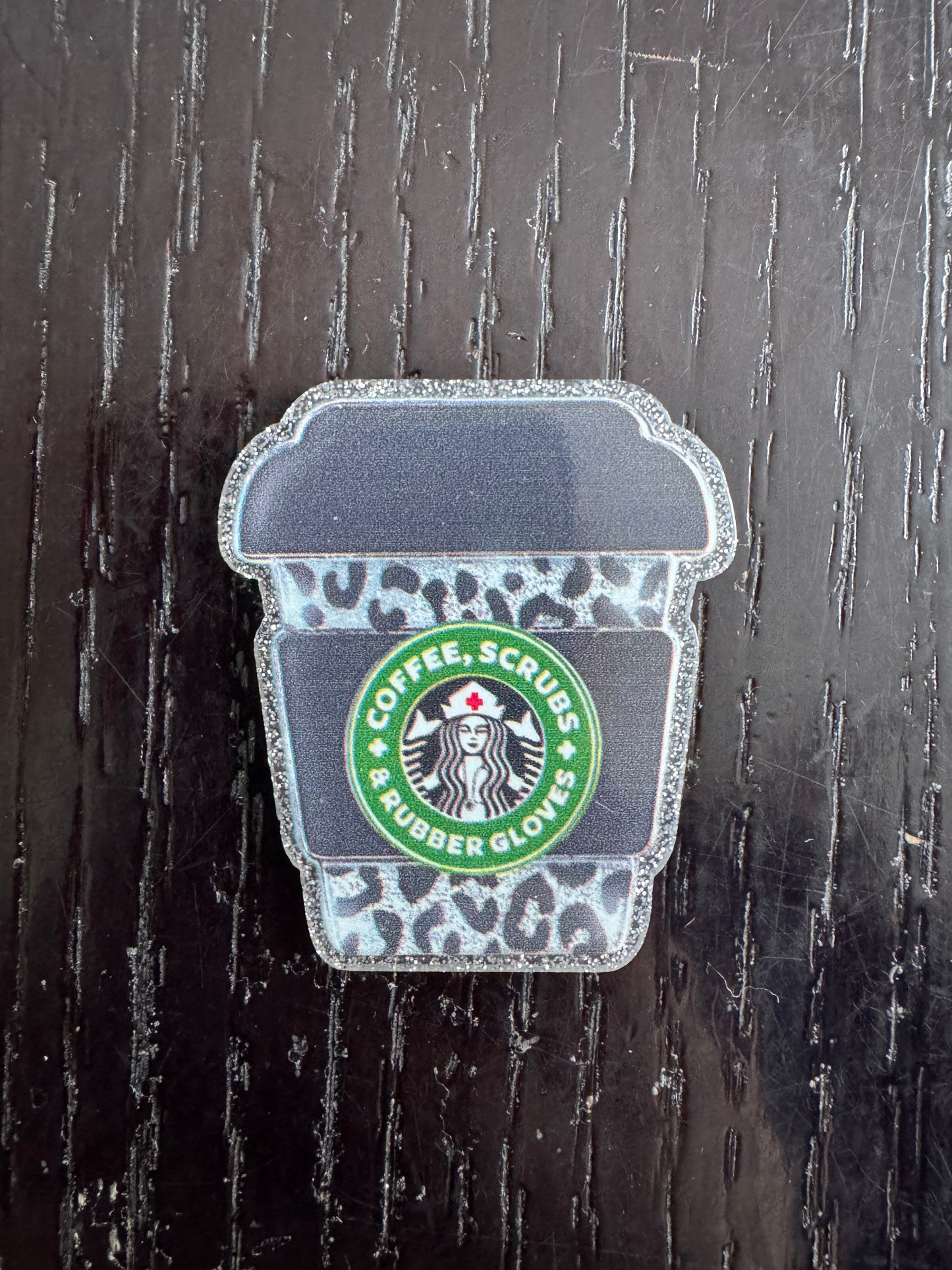 Coffee,Scrubs & Rubber gloves badge reel