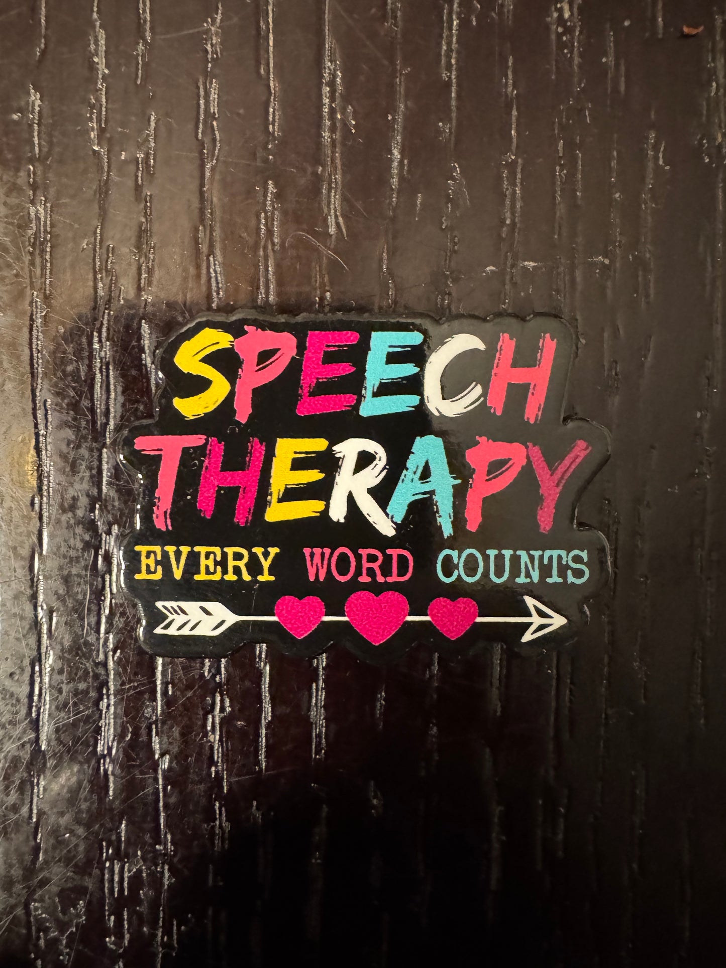 Speech therapy badge reel
