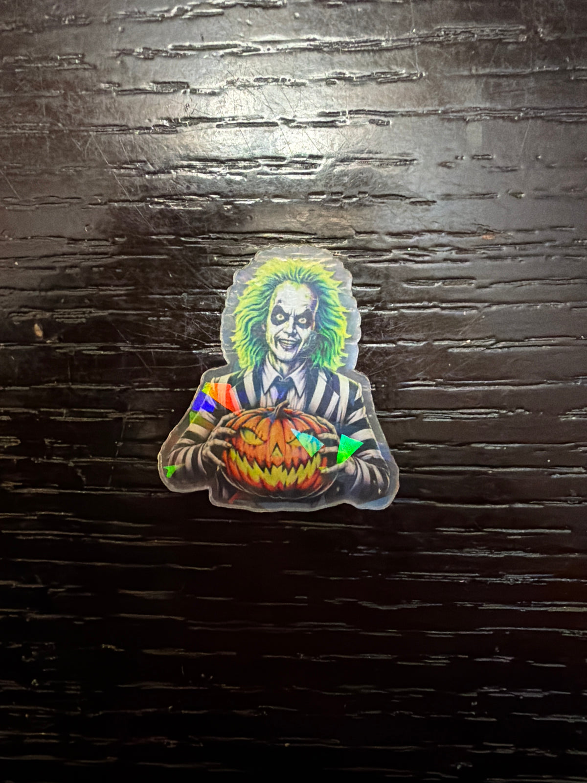 Beetlejuice holographic badge reel