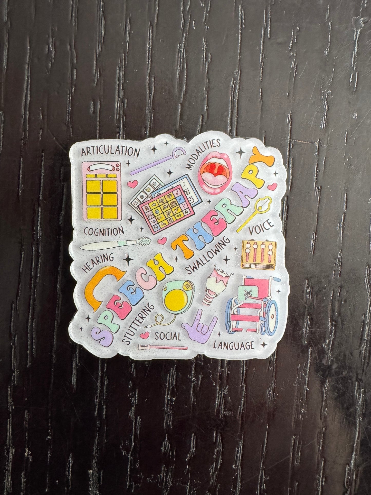 Speech Therapy badge reel