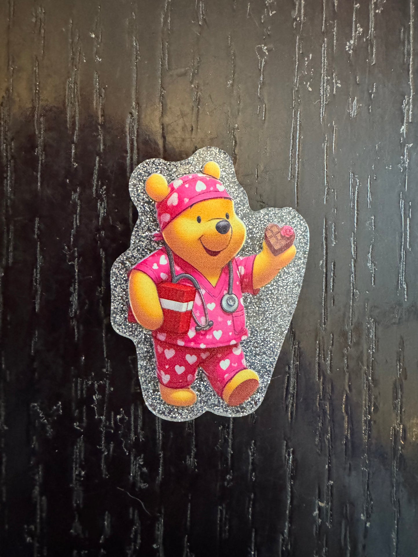 Winnie the Pooh nurse badge reel