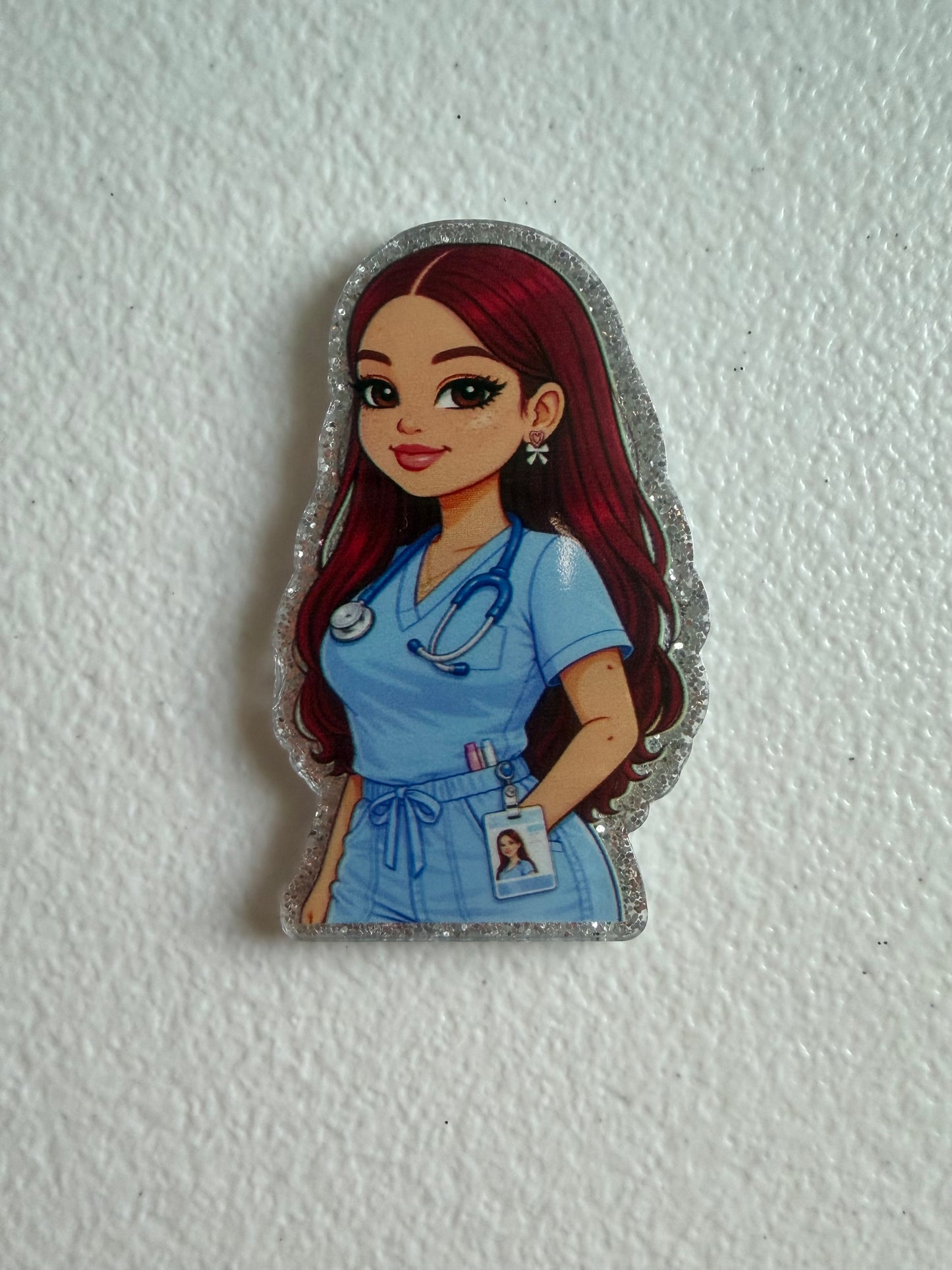 Medical woman badge reel