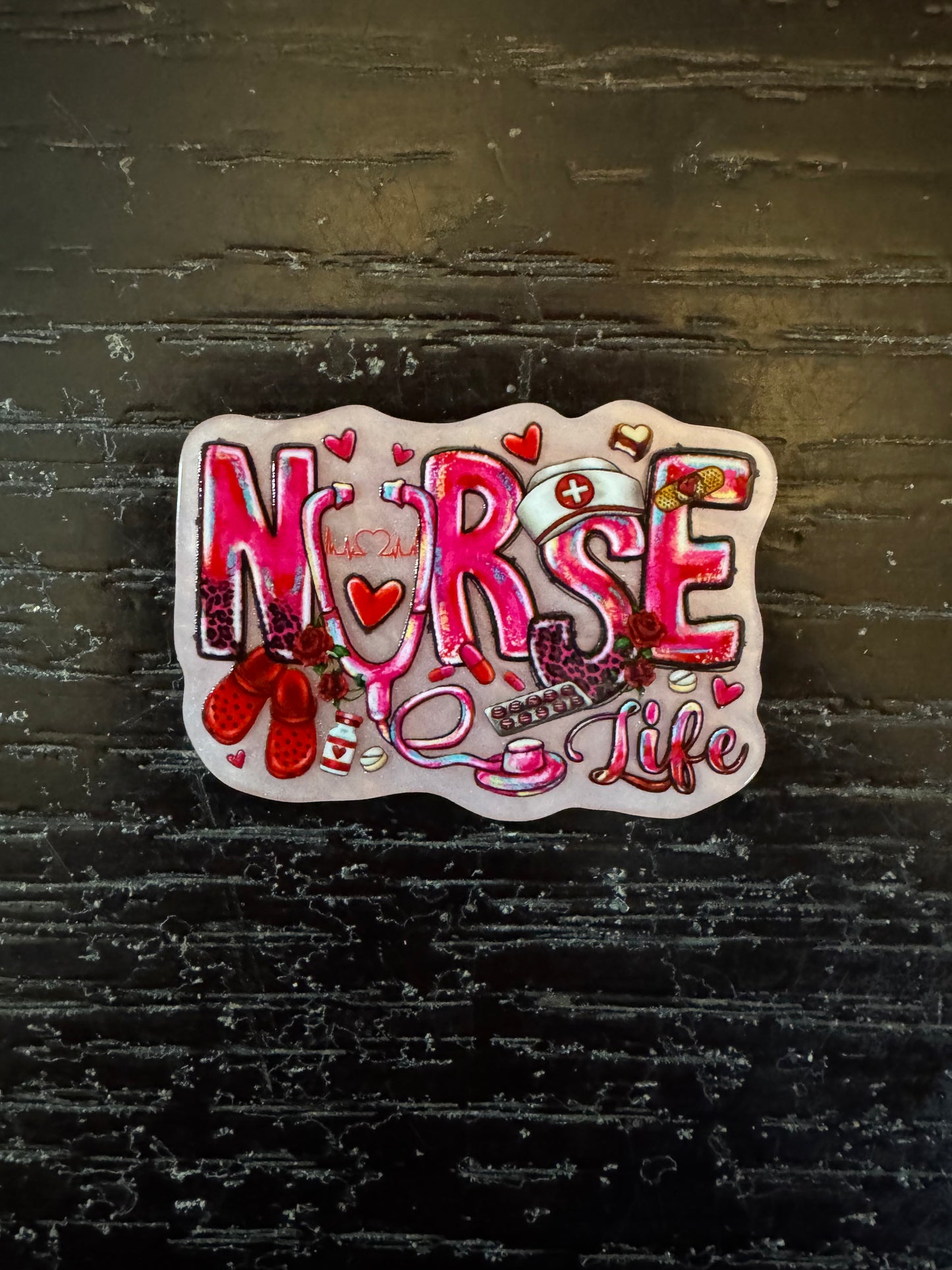 Nurse life badge reel