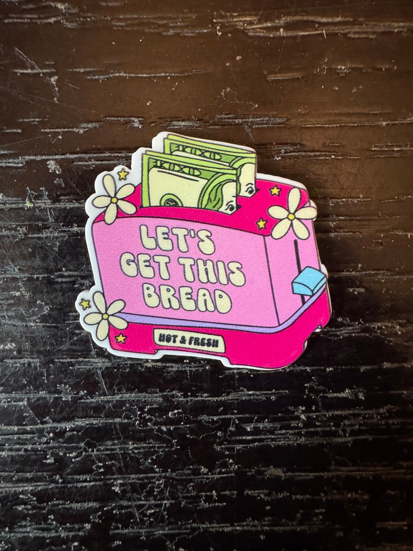 Let’s get this bread (white background ) badge reel