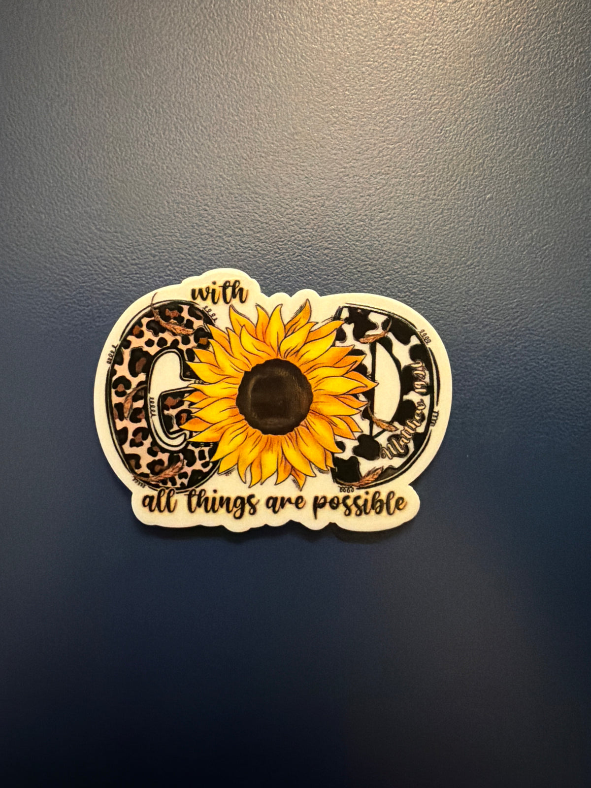 With God all things are possible badge reel