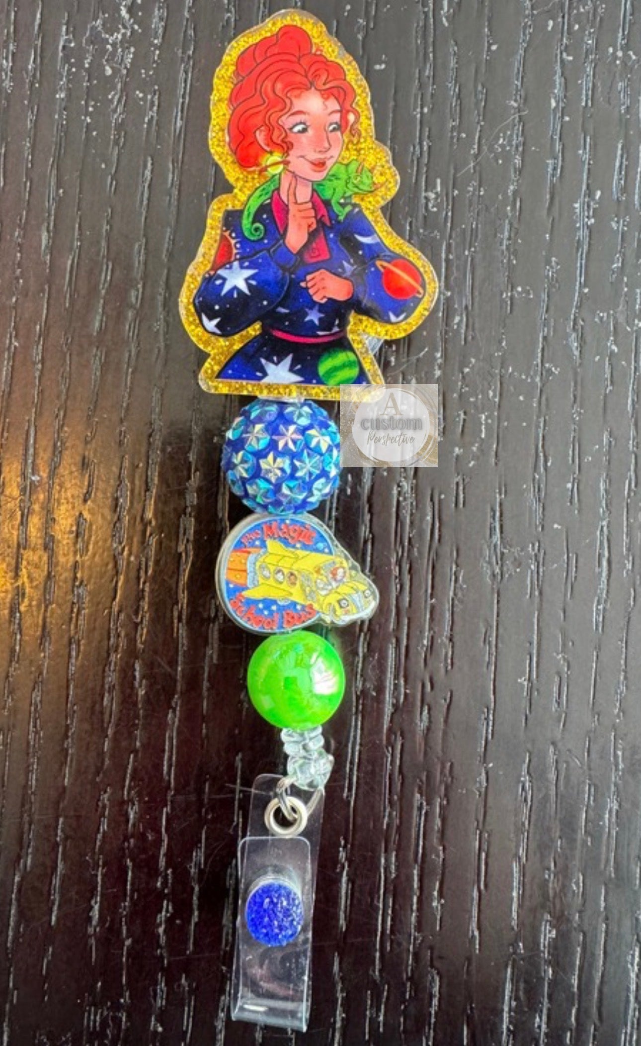 Mrs. Frizzle badge reel