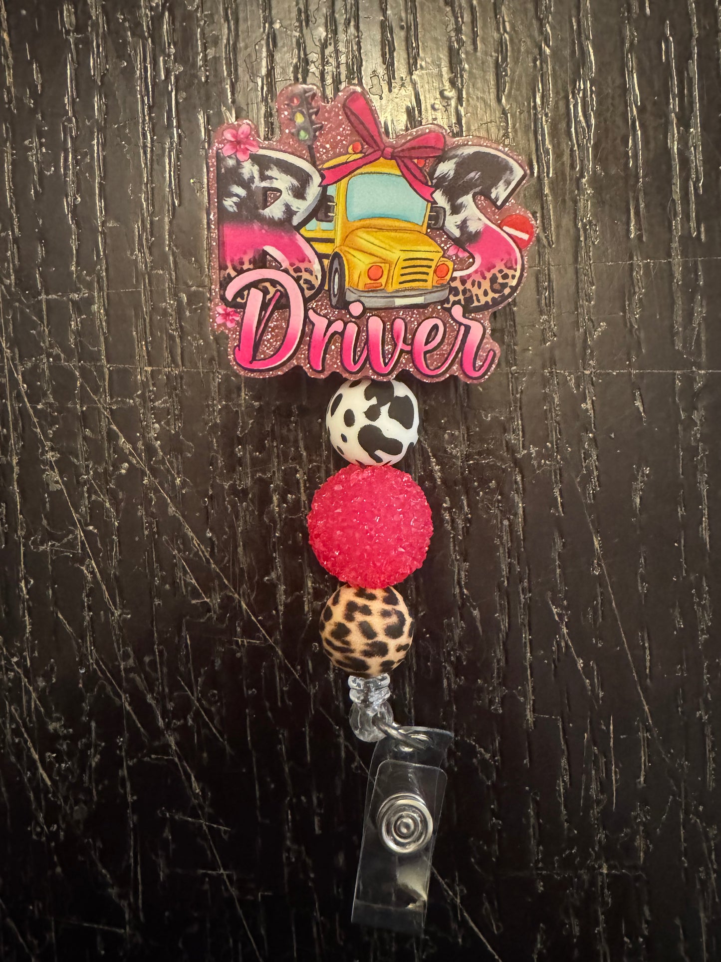 School bus driver badge reel