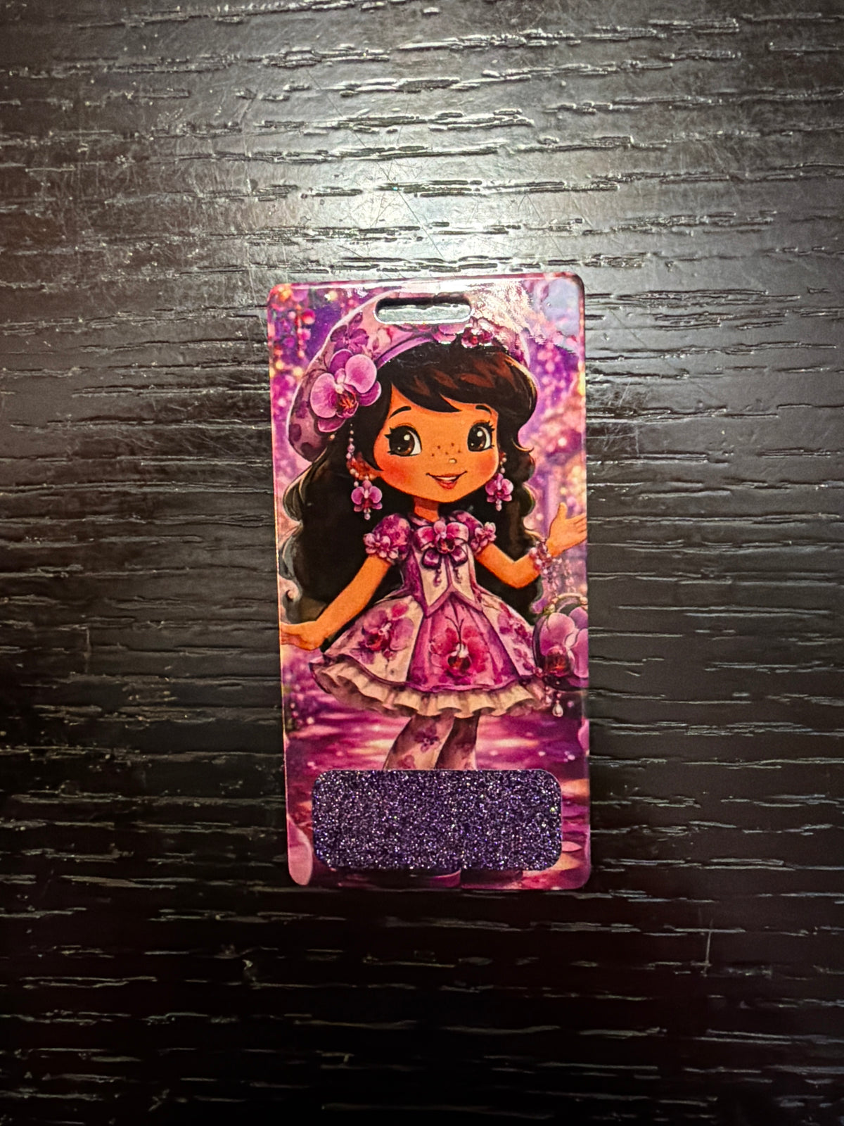 Strawberry shortcake (plum) vertical badge buddy