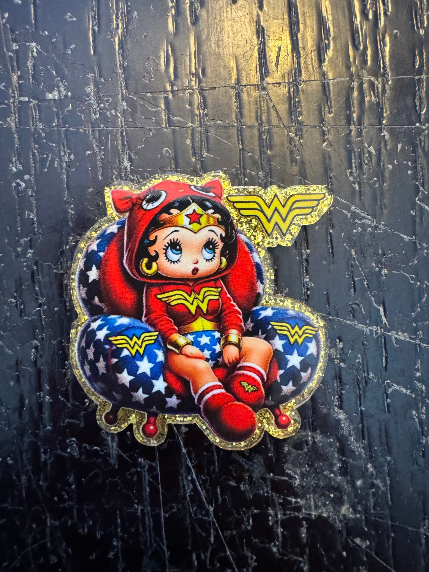 Betty boop badge reel