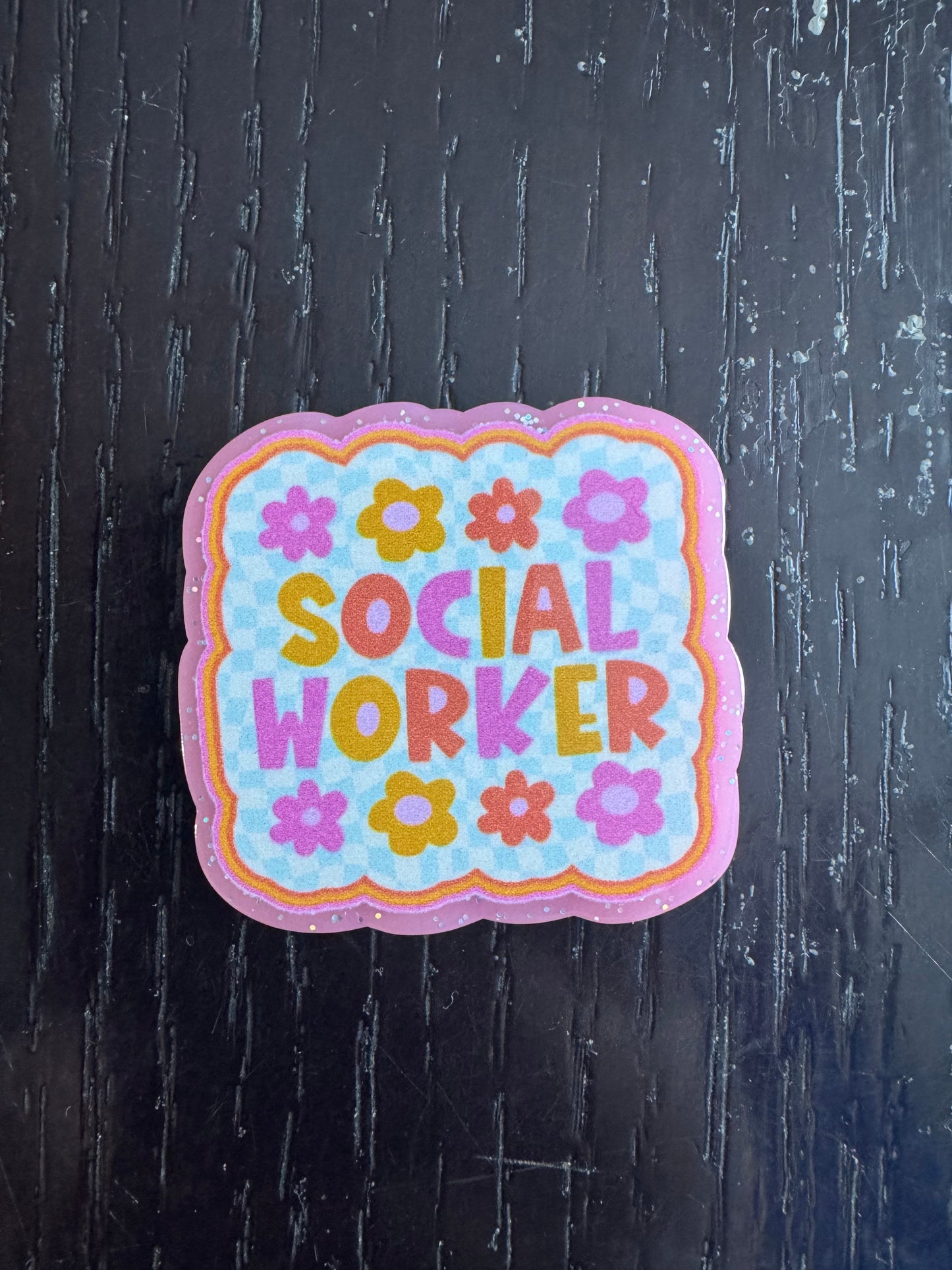 Social worker badge reel