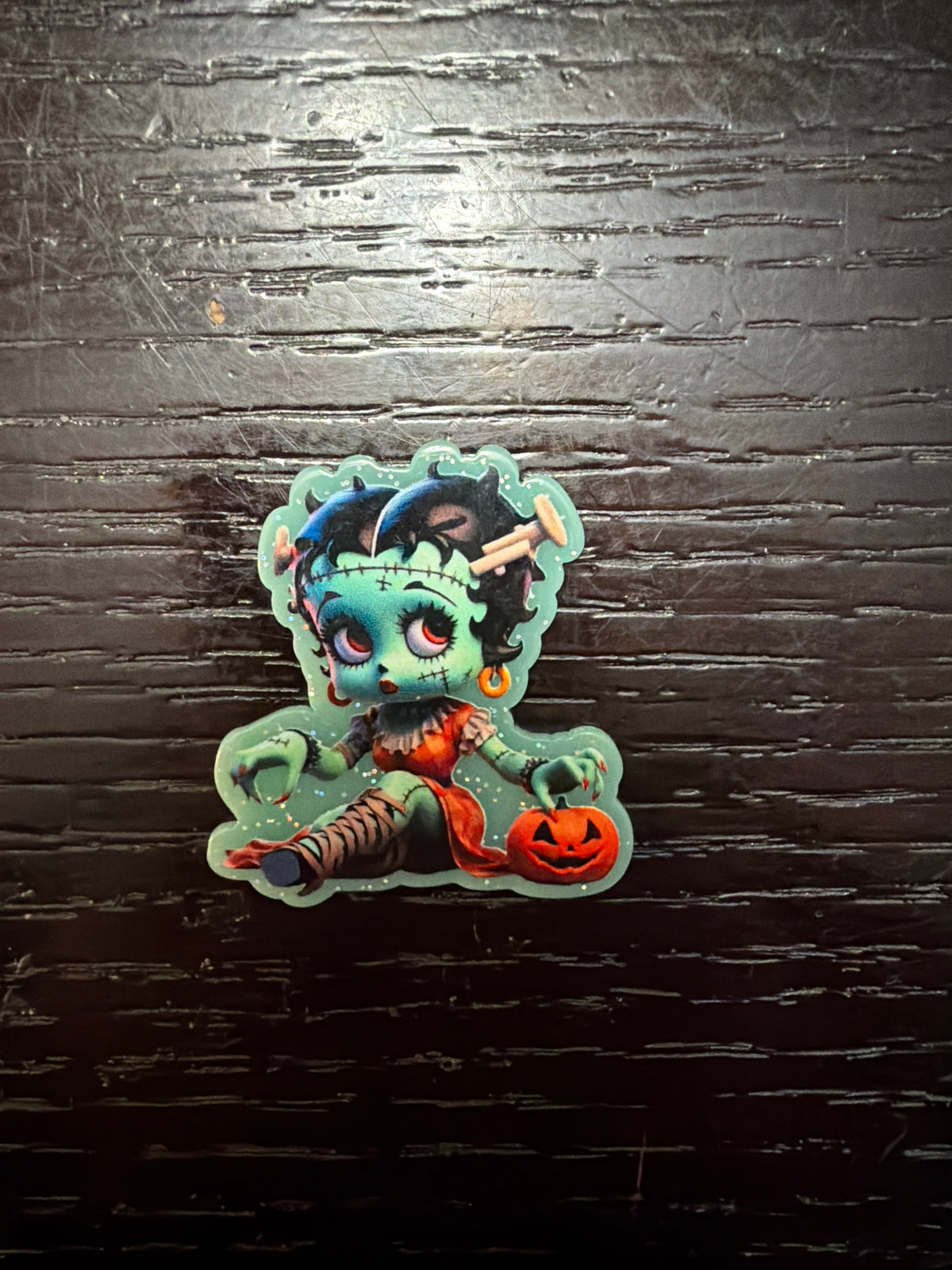 Halloween Betty Boop badge reel