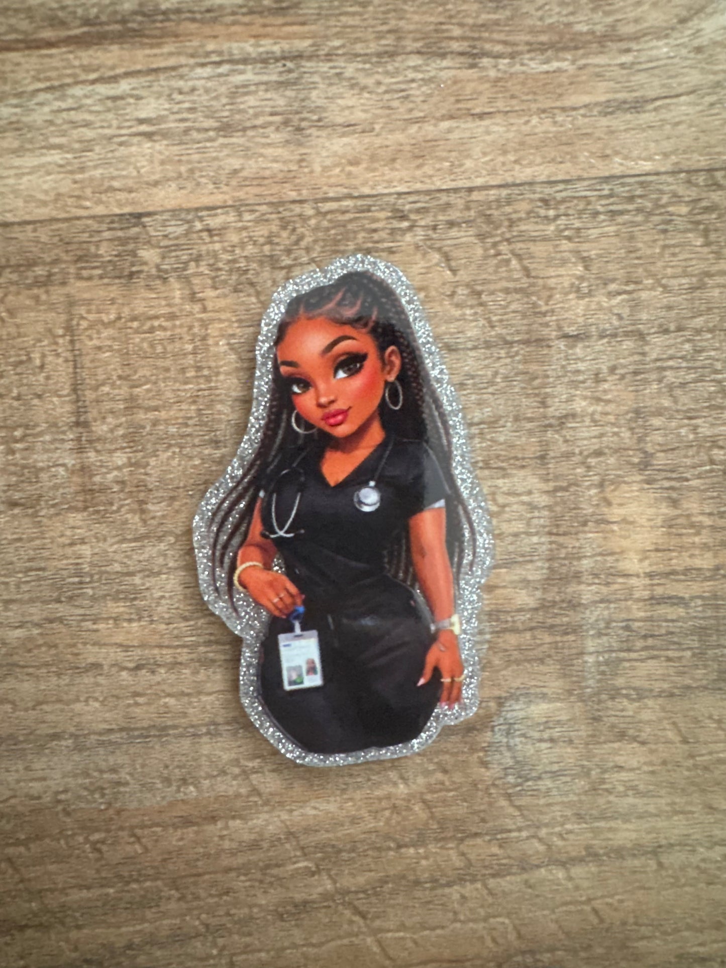 Woman badge reel