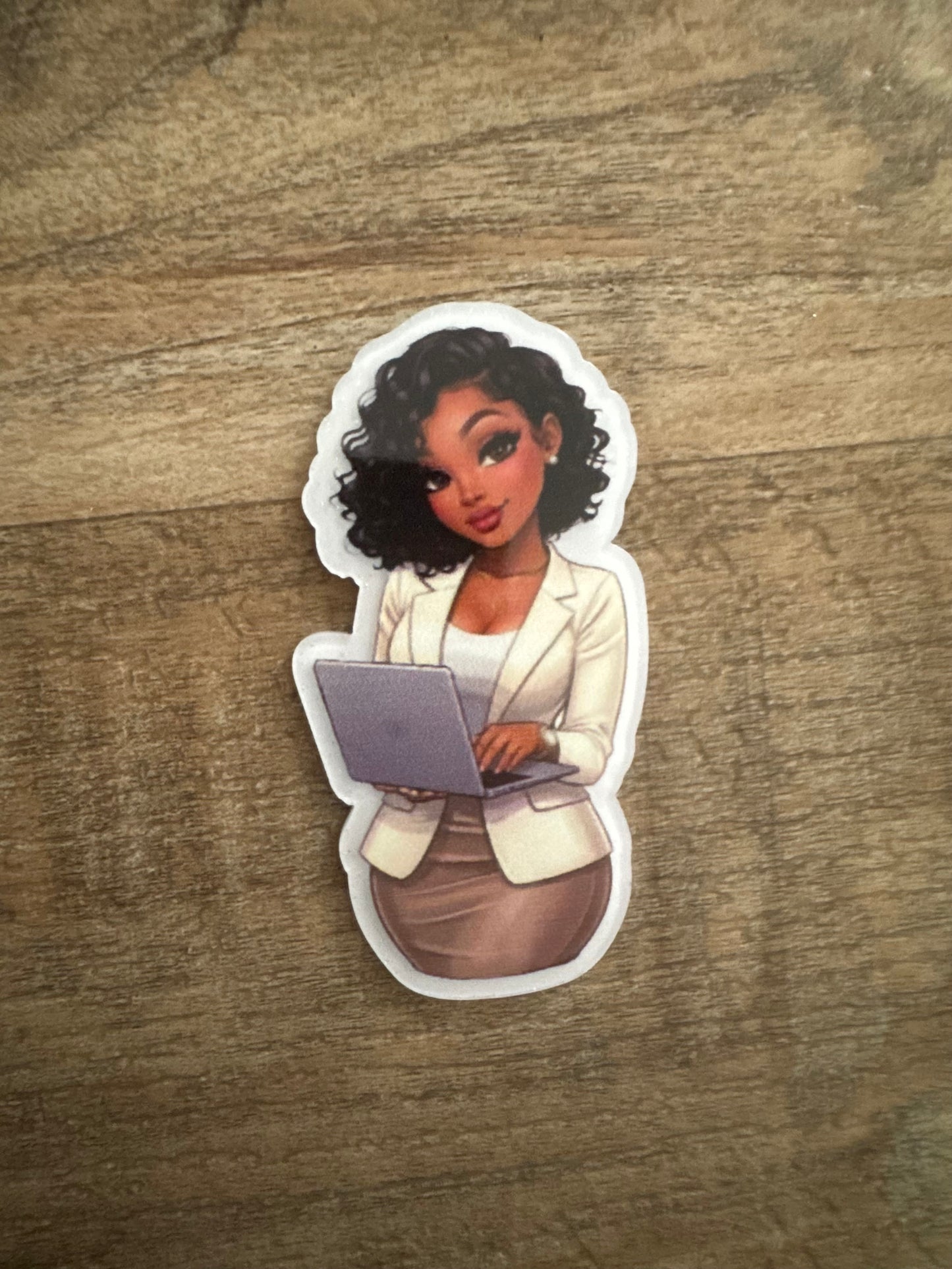 Woman badge reel