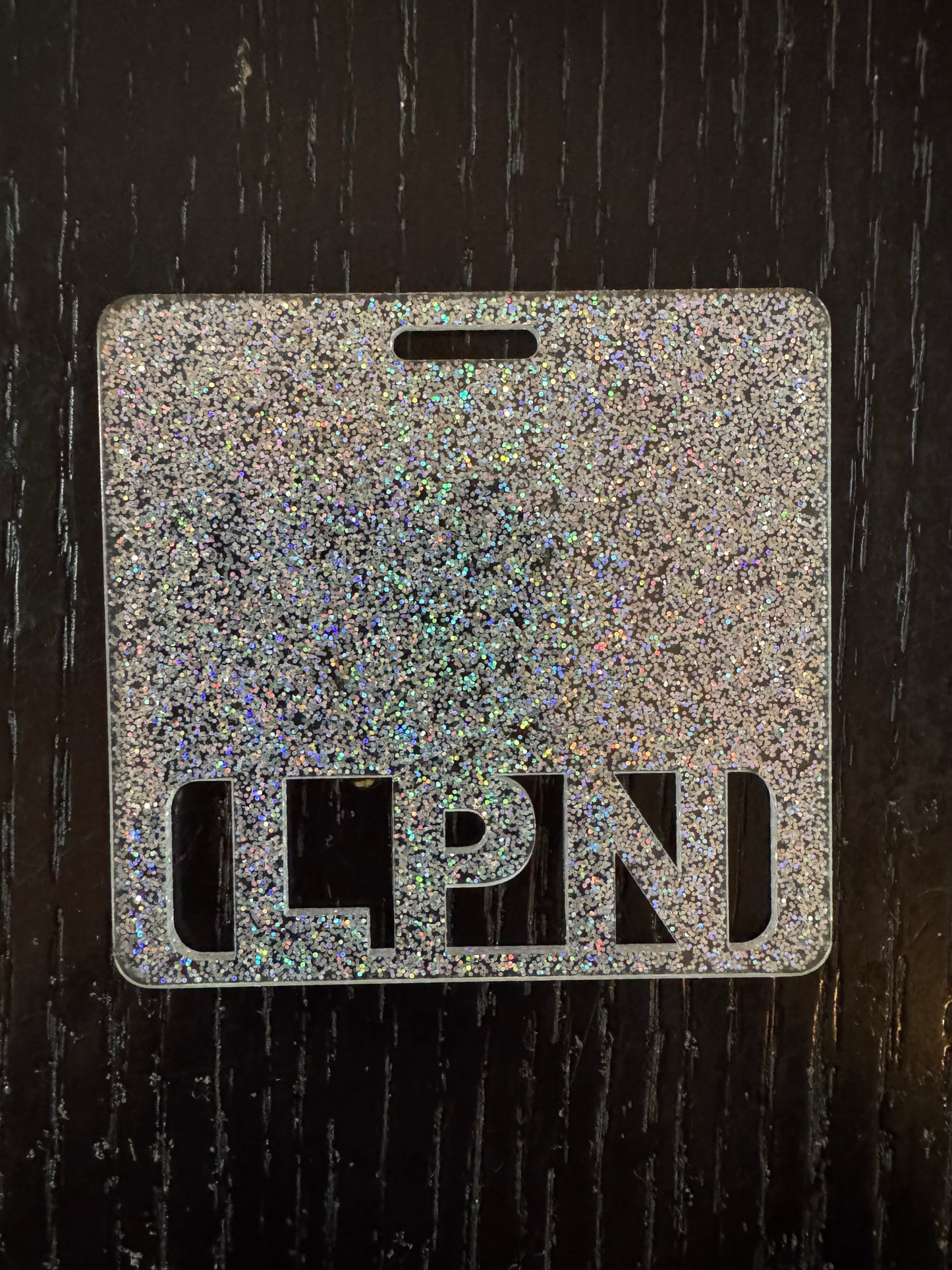 LPN iridescent badge buddy