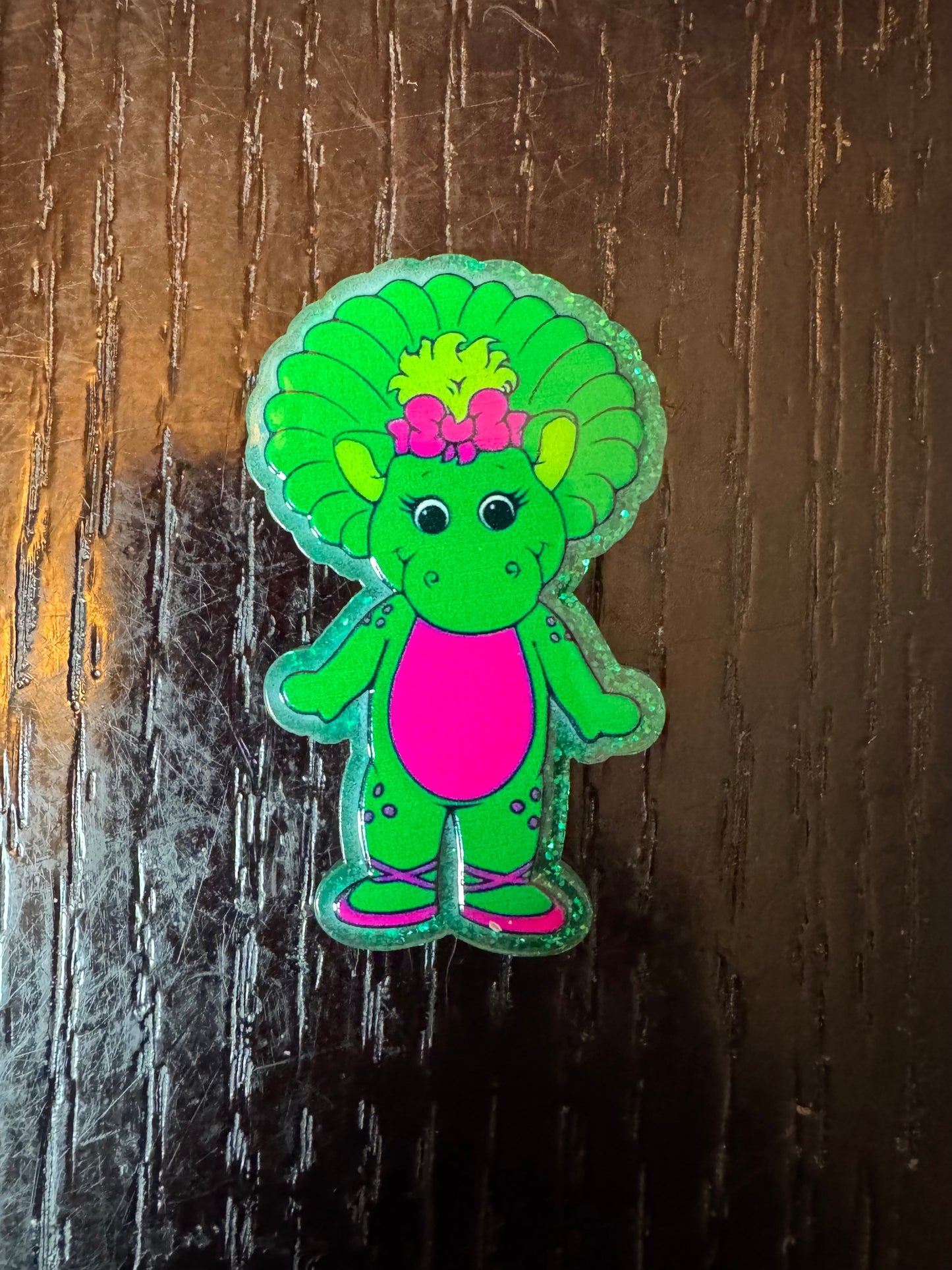 Baby Bop badge reel