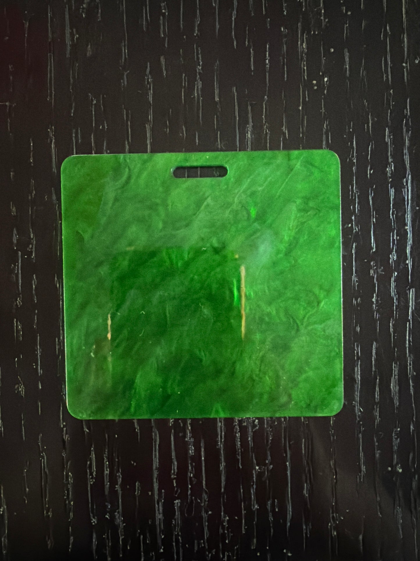 Blank badge buddy (green marble)