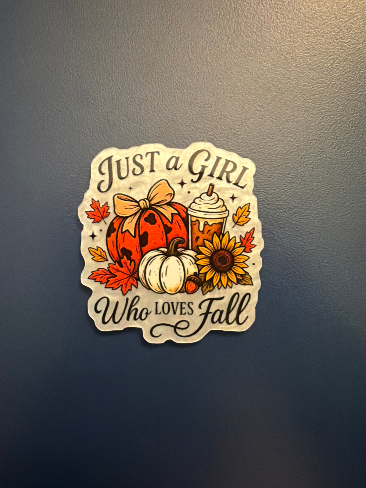 Just a girl who loves fall badge reel