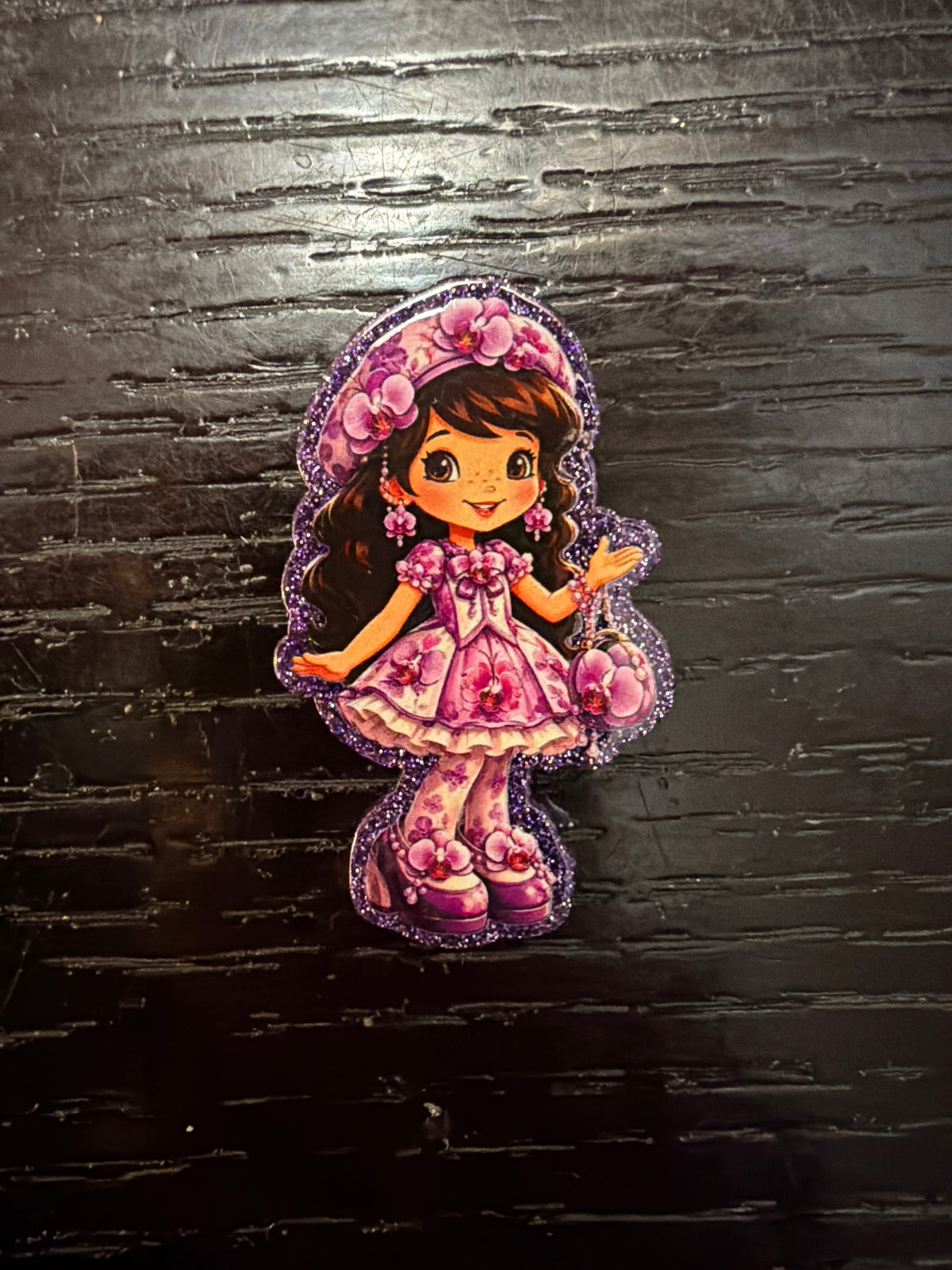 Strawberry shortcake (plum) badge reel