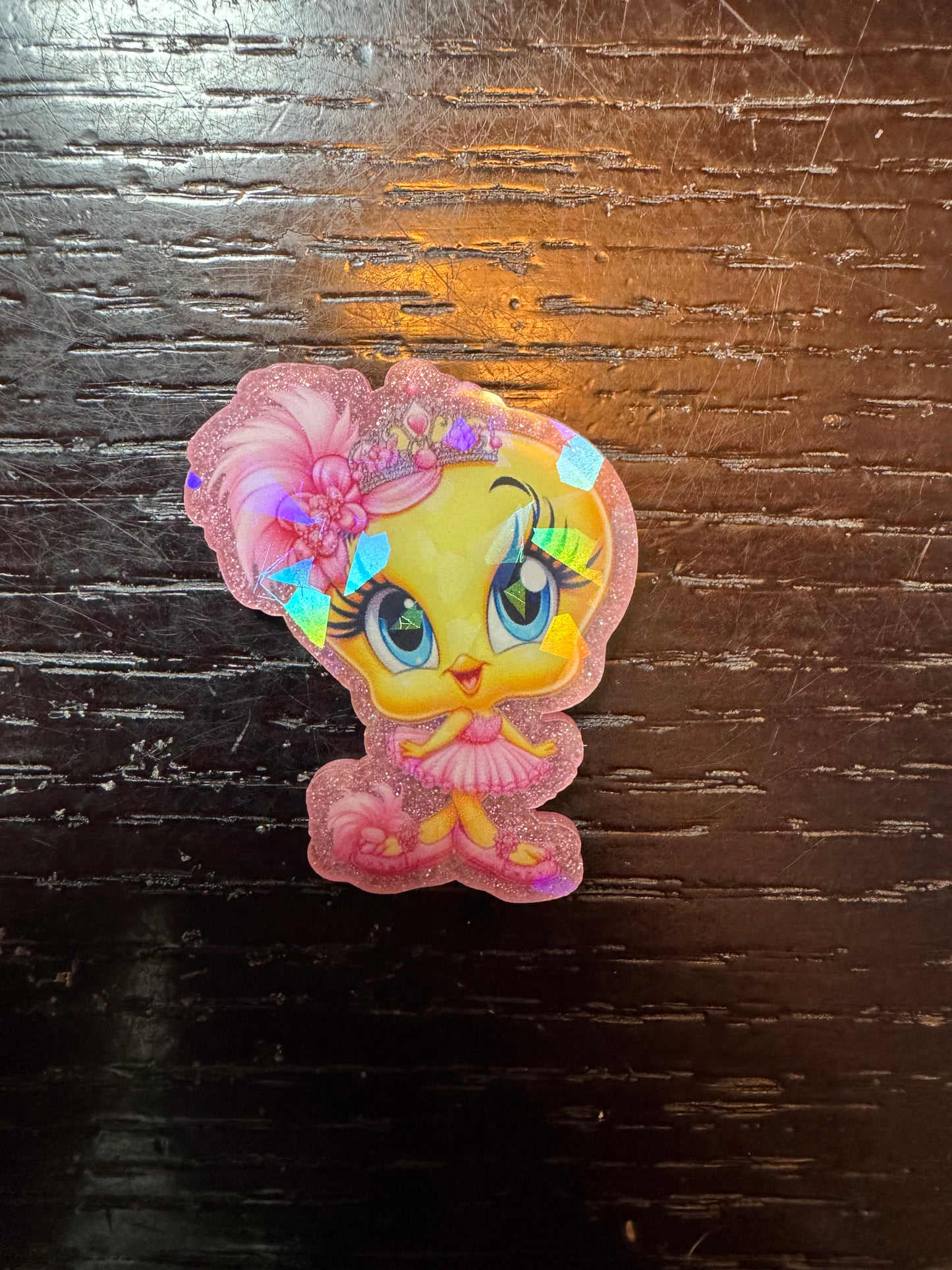 Tweety holographic badge reel