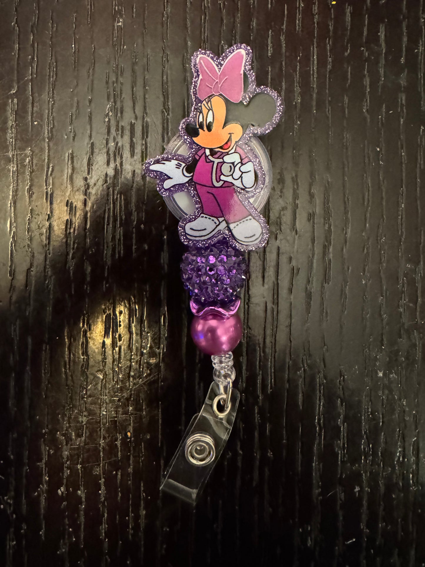 Minnie nurse badge reel