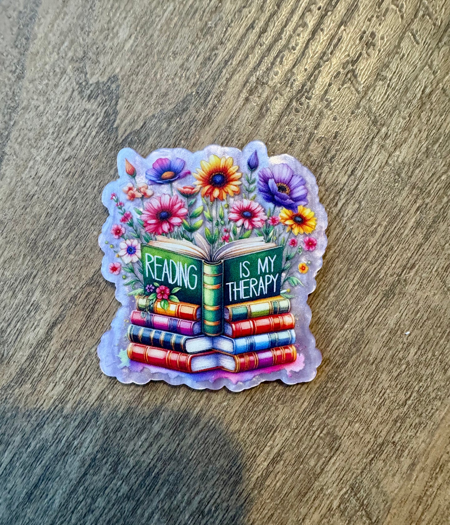 Reading is my therapy badge reel