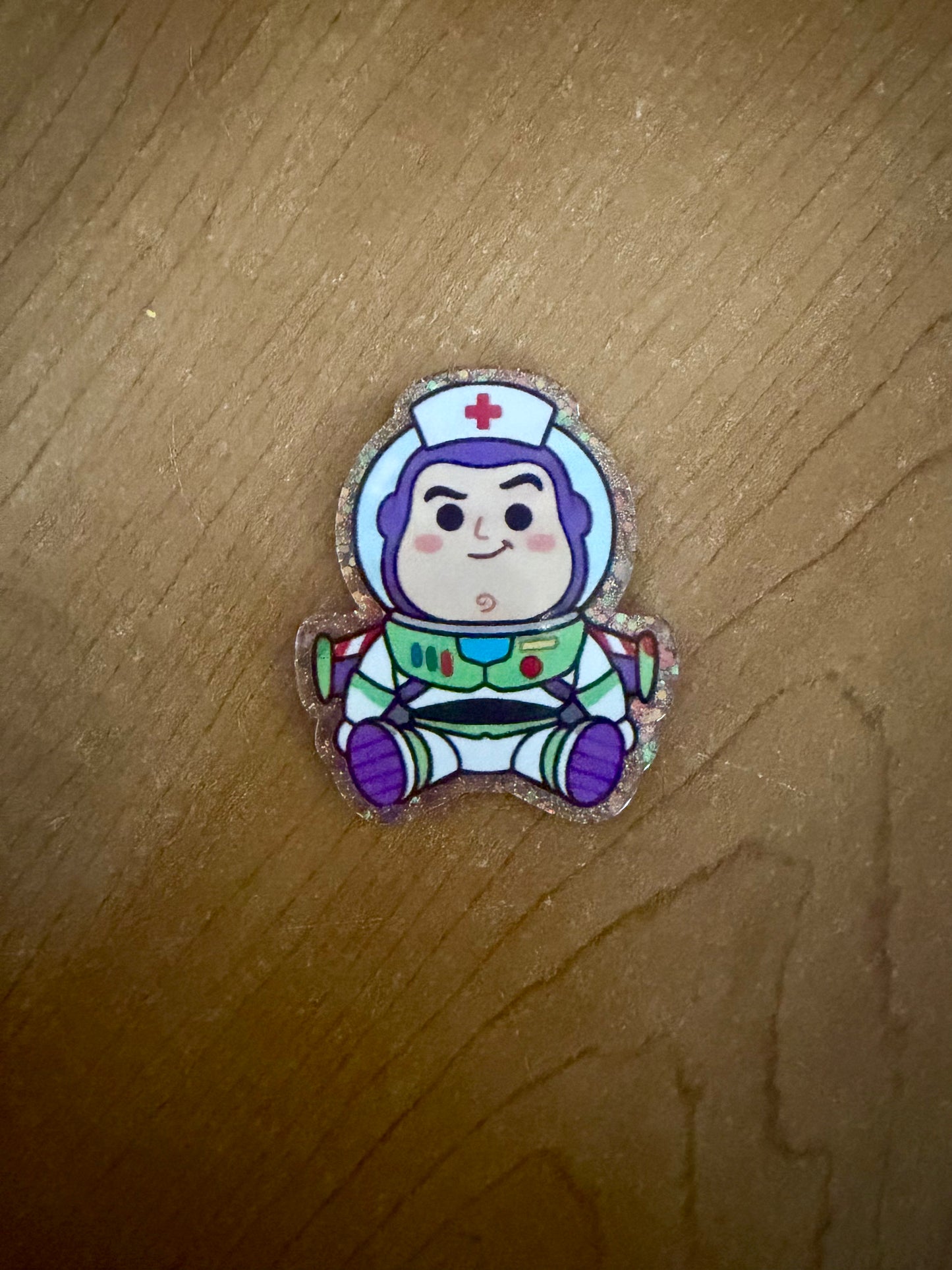 Buzz Lightyear (Toy Story) nurse badge reel