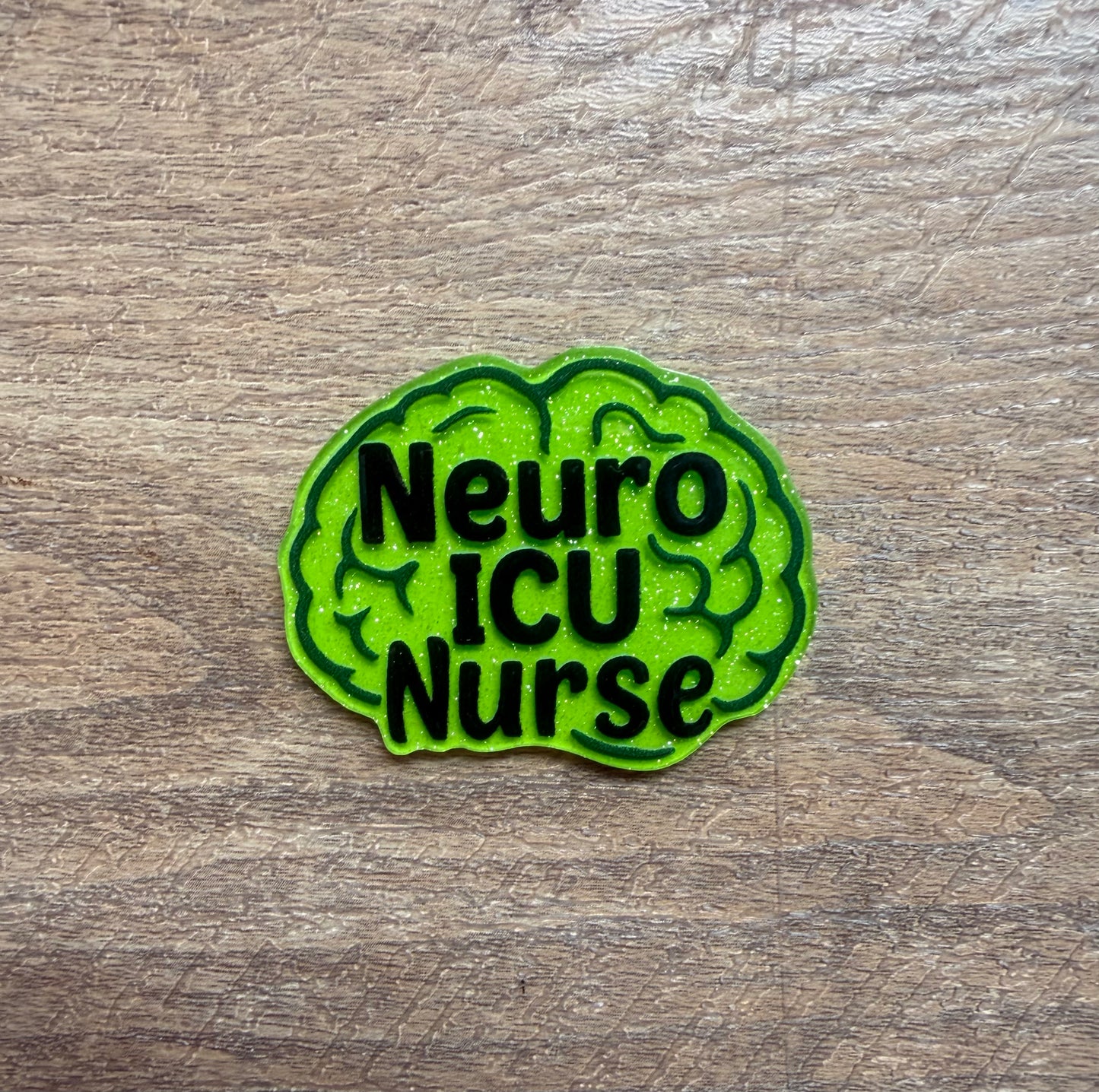 Neuro ICU nurse badge reel