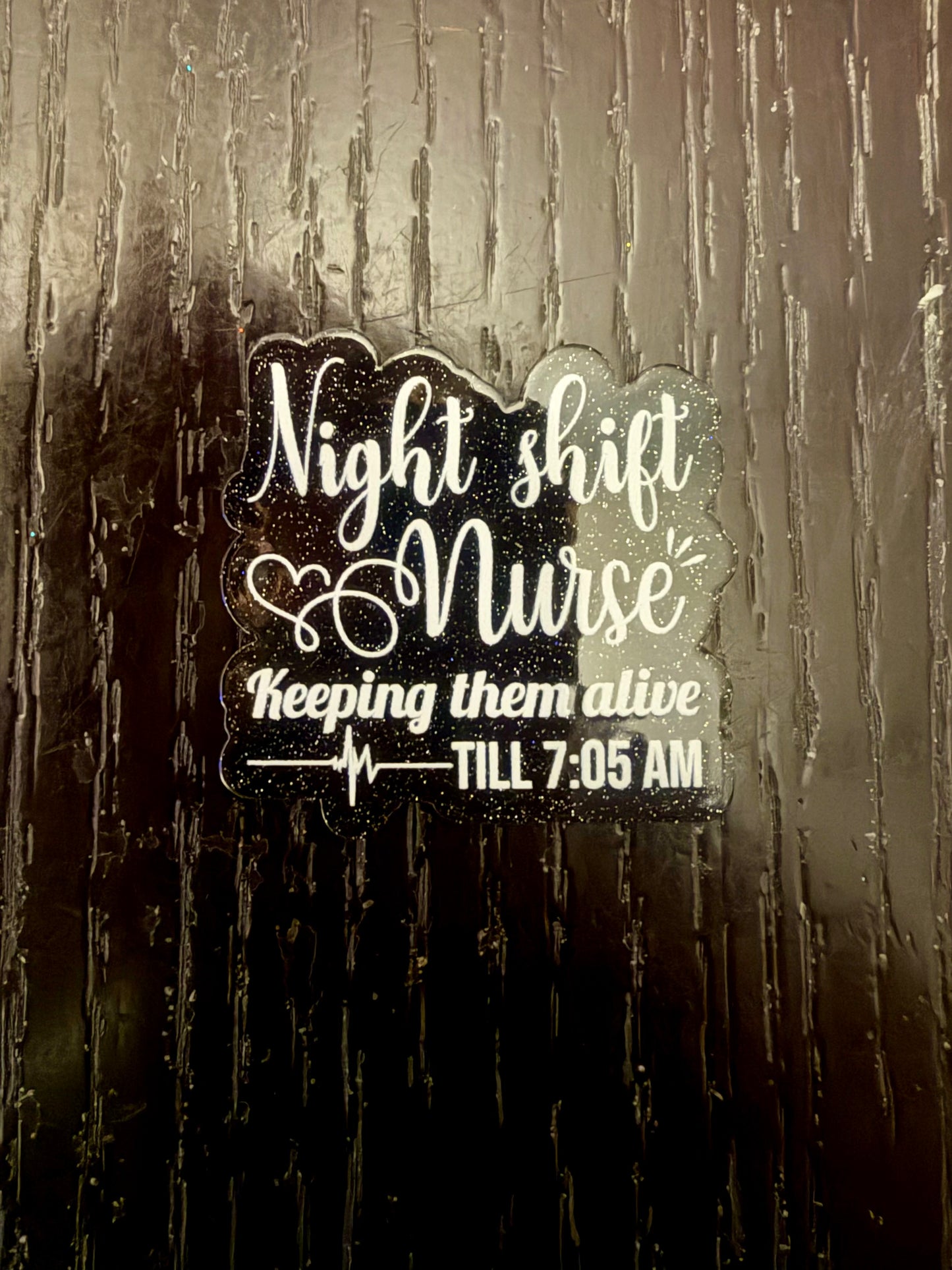 Night Shift nurse badge reel