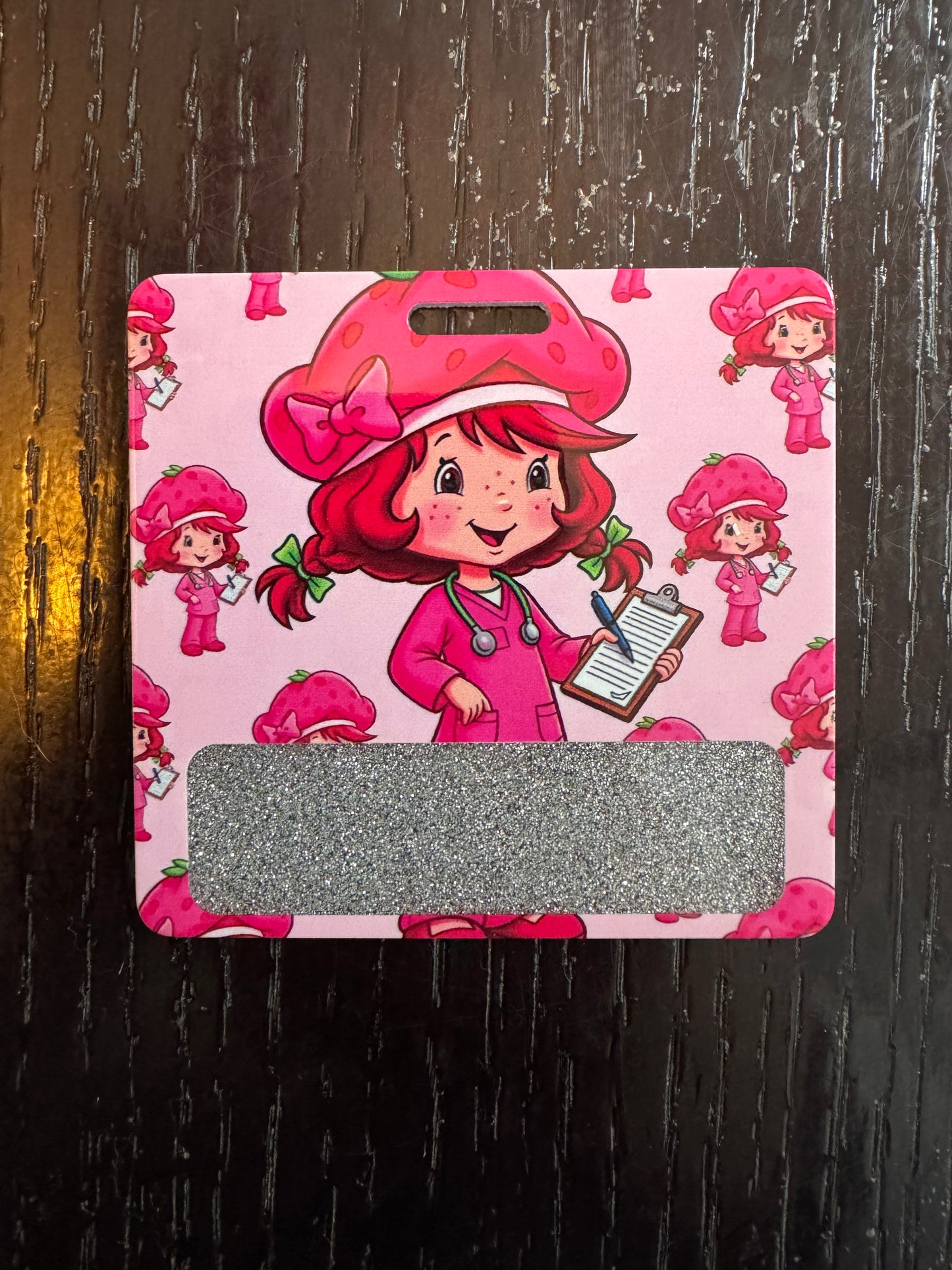 Strawberry Shortcake nurse badge buddy