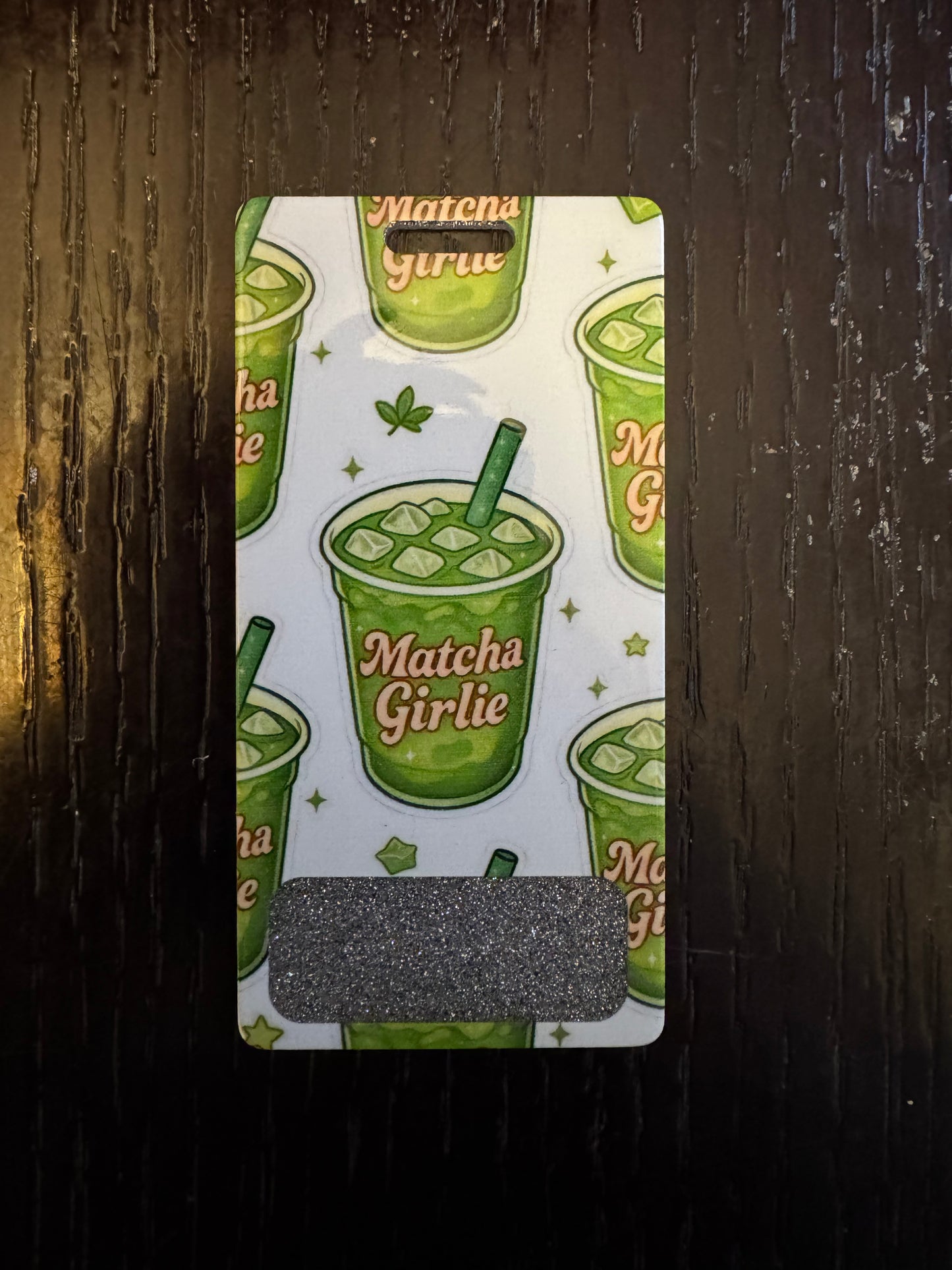 Matcha Girlie vertical badge buddy