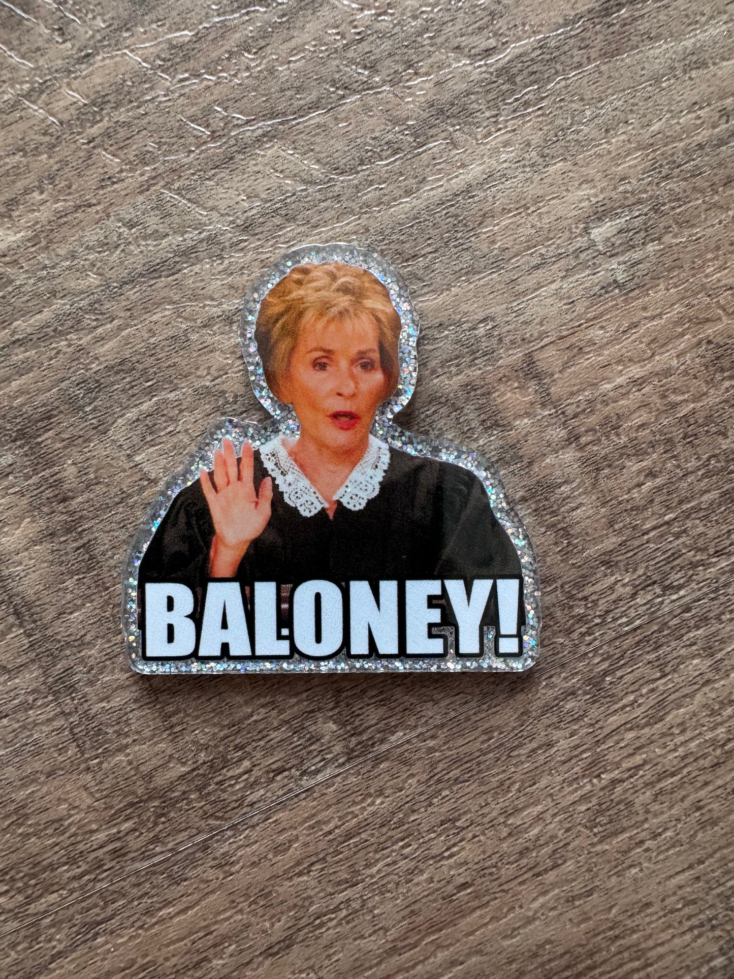Baloney badge reel