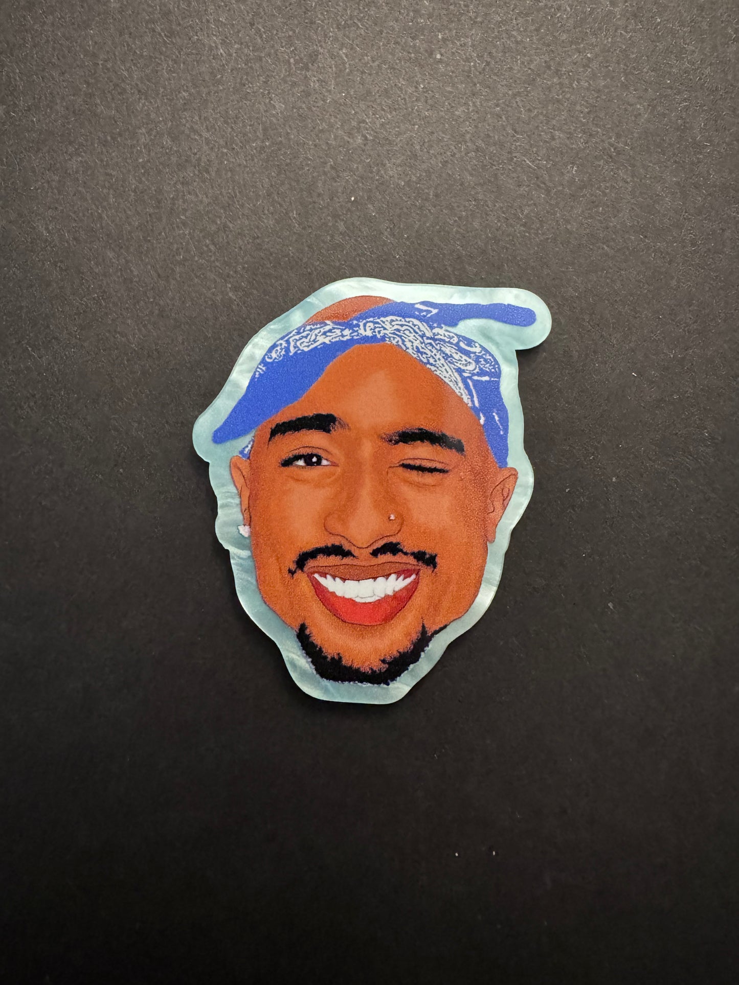 Tupac (no glitter) badge reel