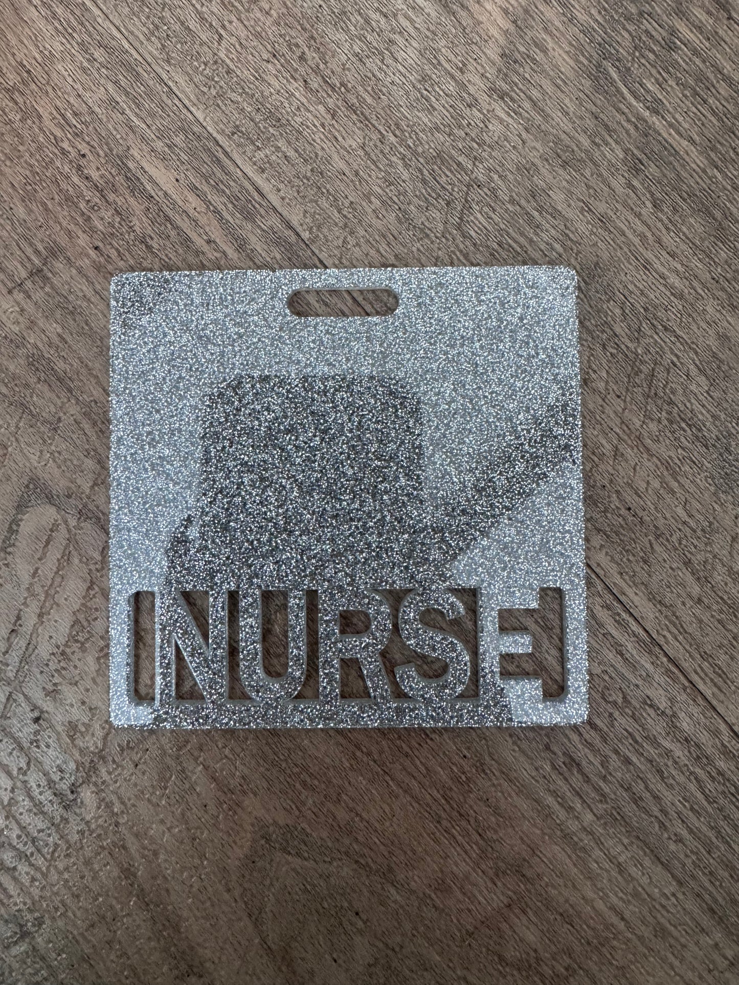 Nurse badge buddy (silver)