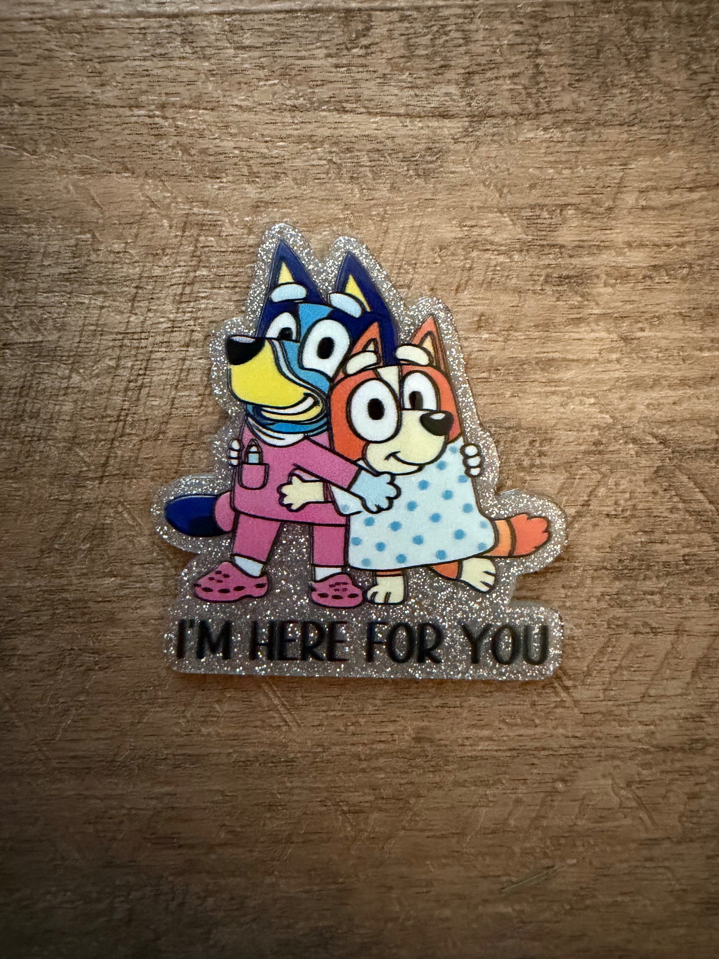 Bluey nurse badge reel