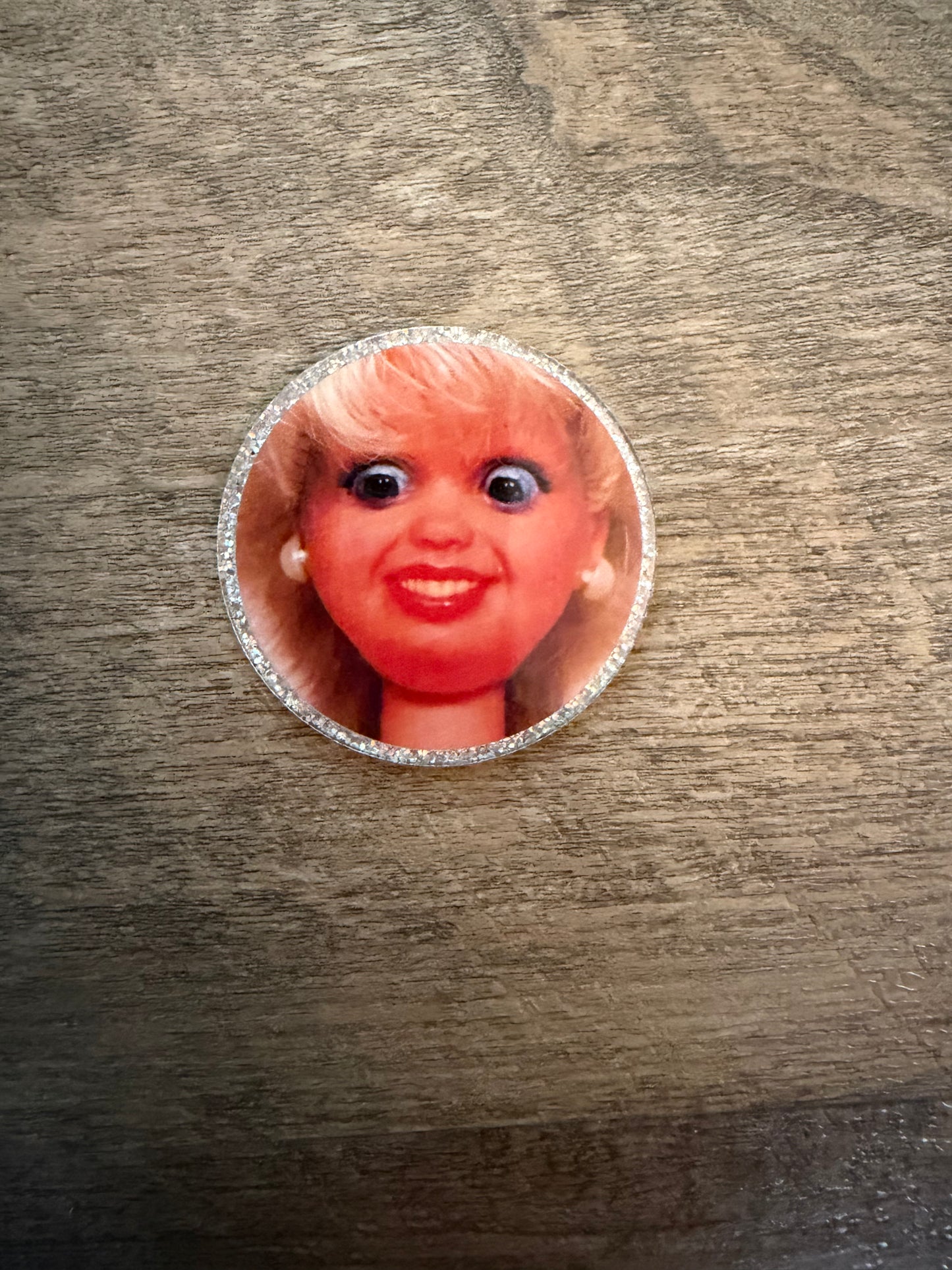 Barbie badge reel