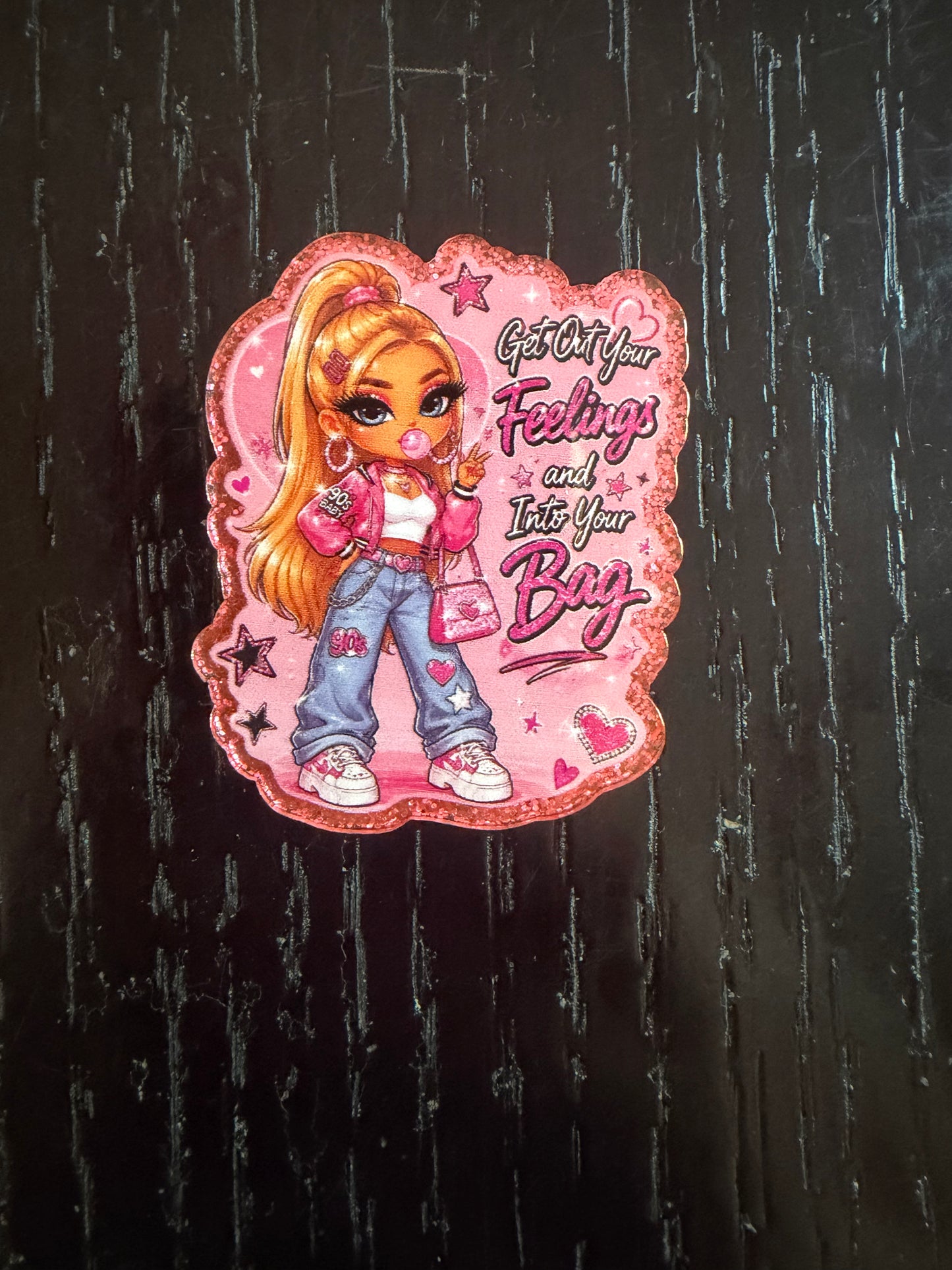 Get out of your feelings and into your bag badge reel