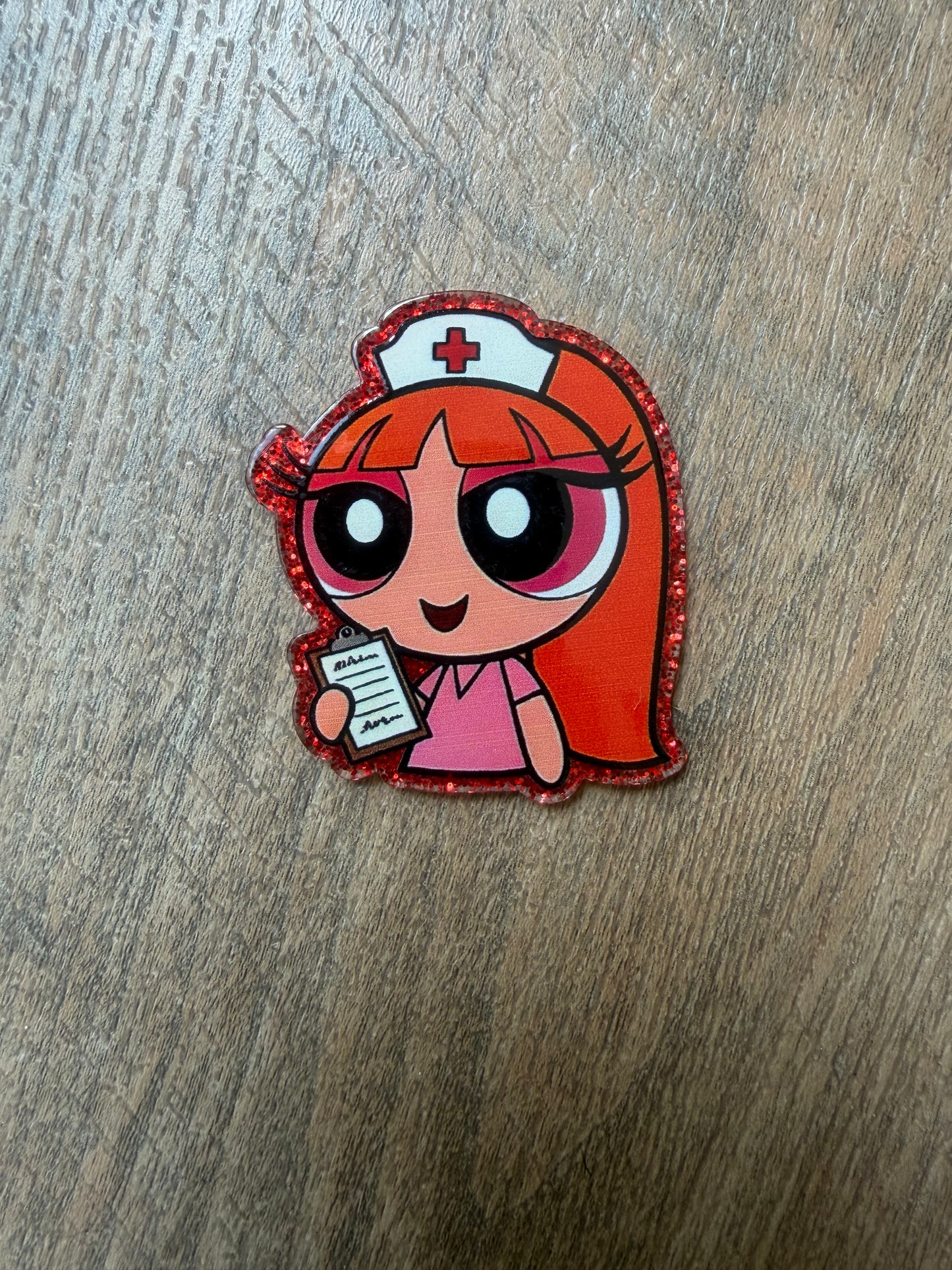 PPG blossom nurse badge reel