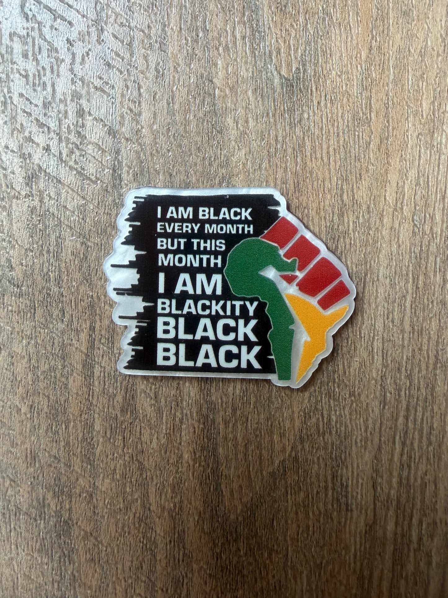 I’m black every month badge reel