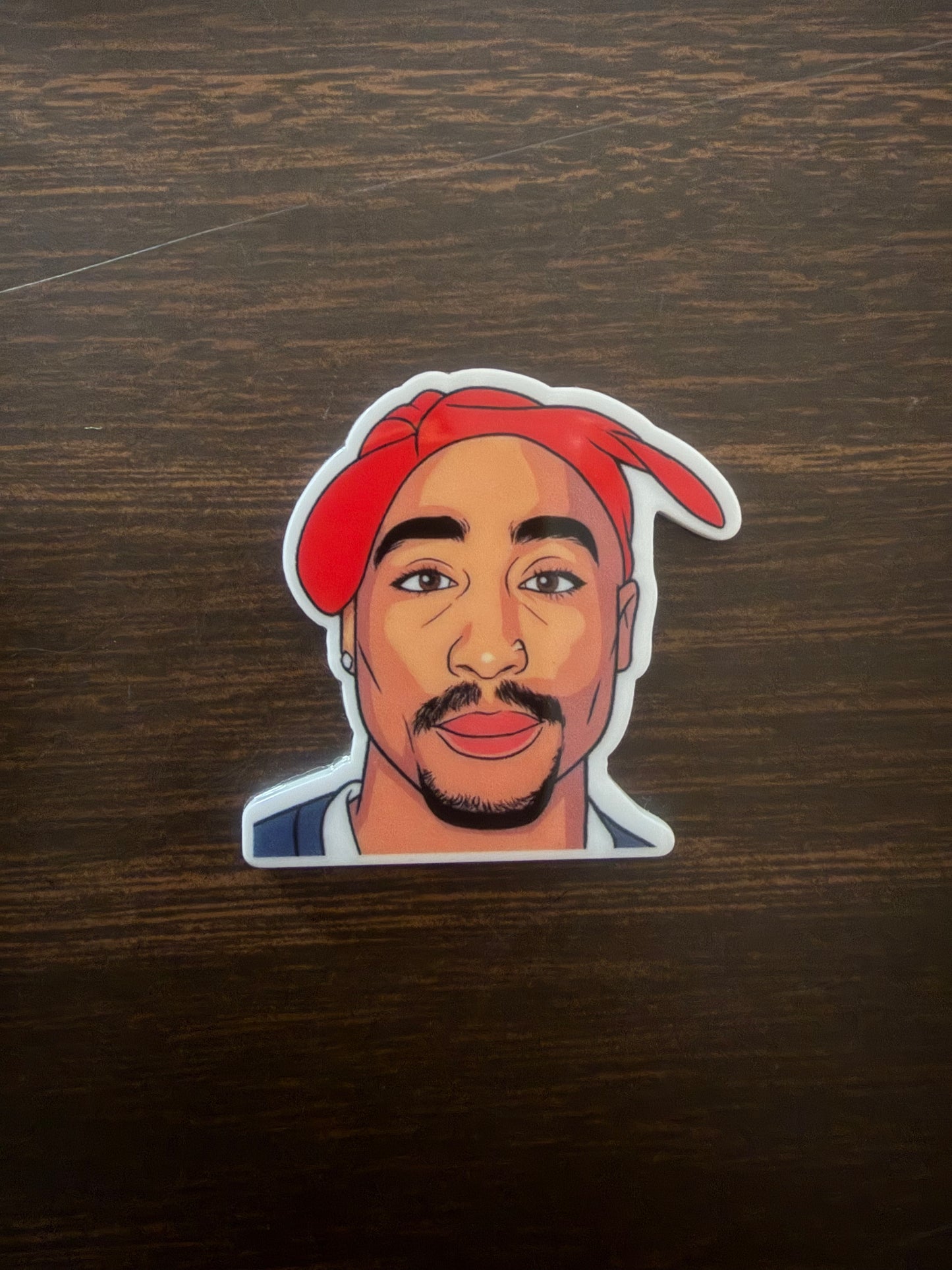 Tupac badge reel (no glitter)