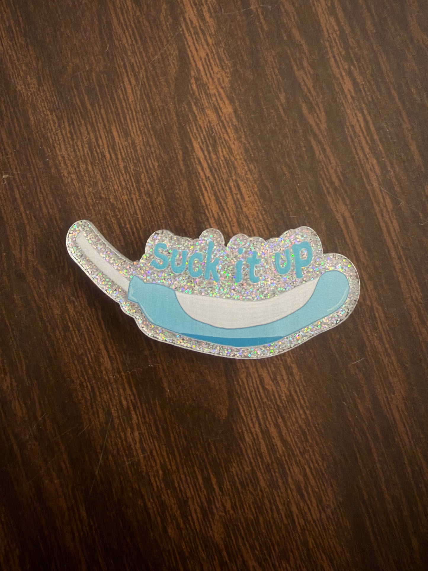 Suck it up badge reel