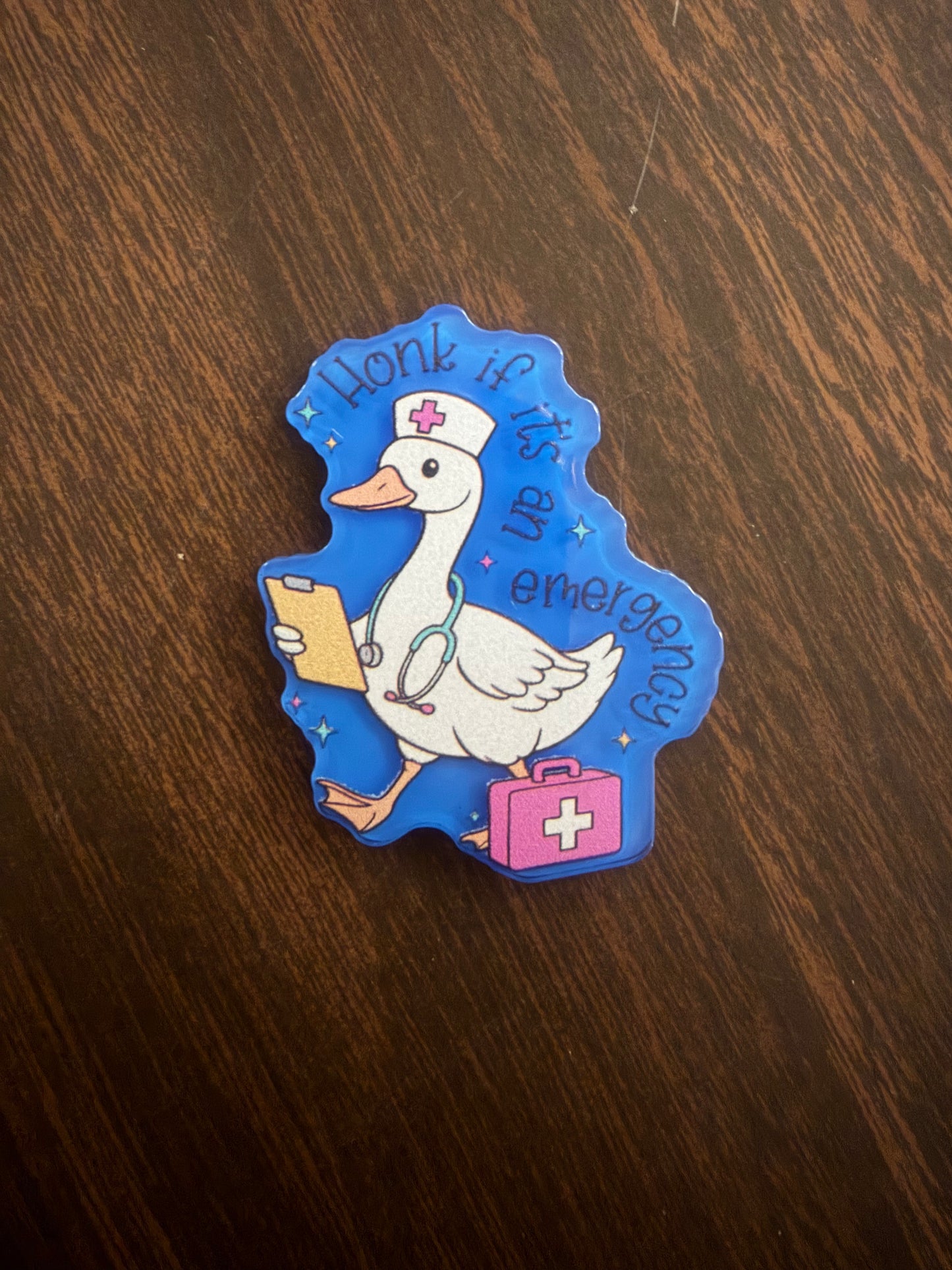 Honk if it’s an emergency badge reel