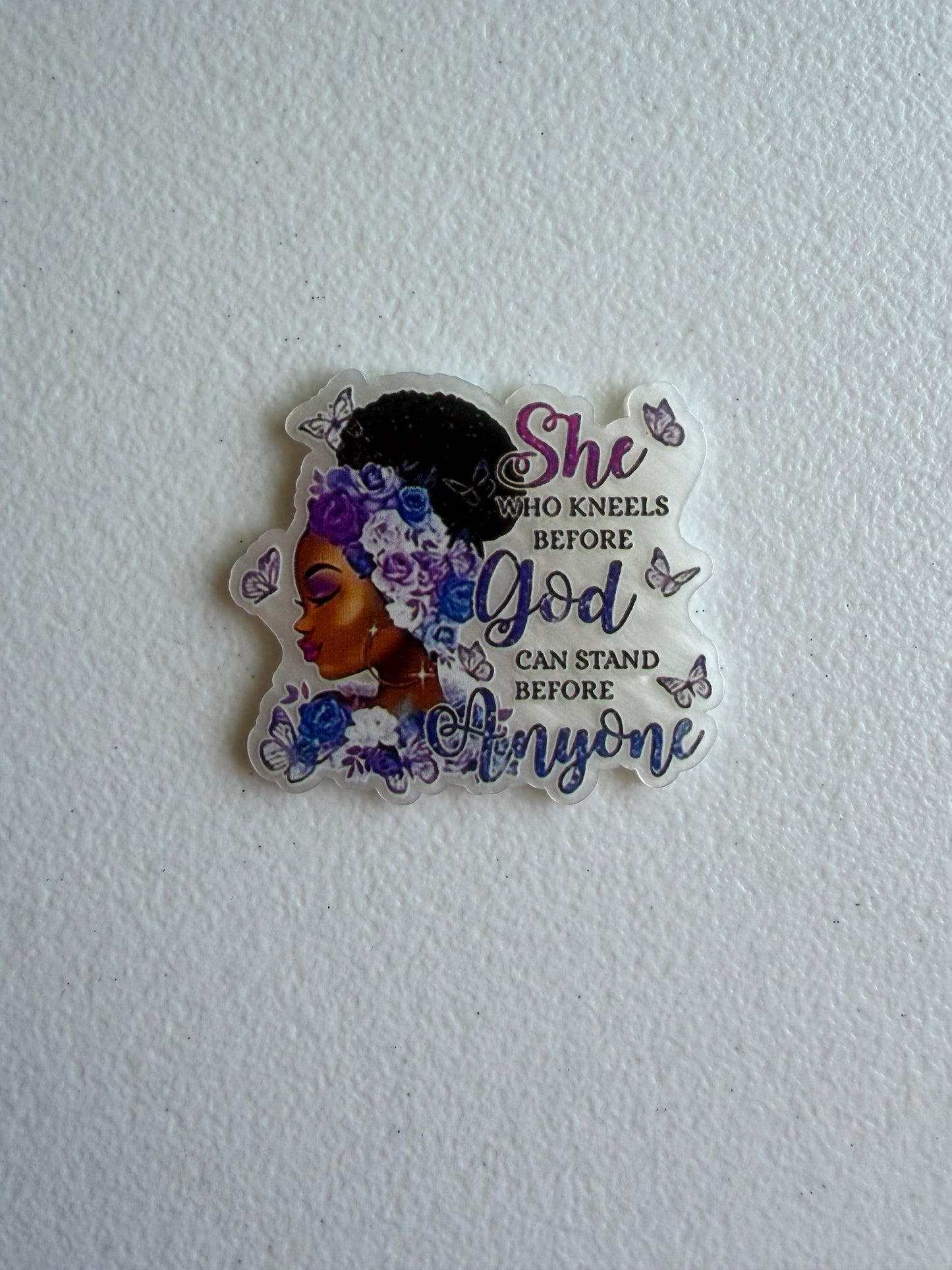 She who kneels before God badge reel