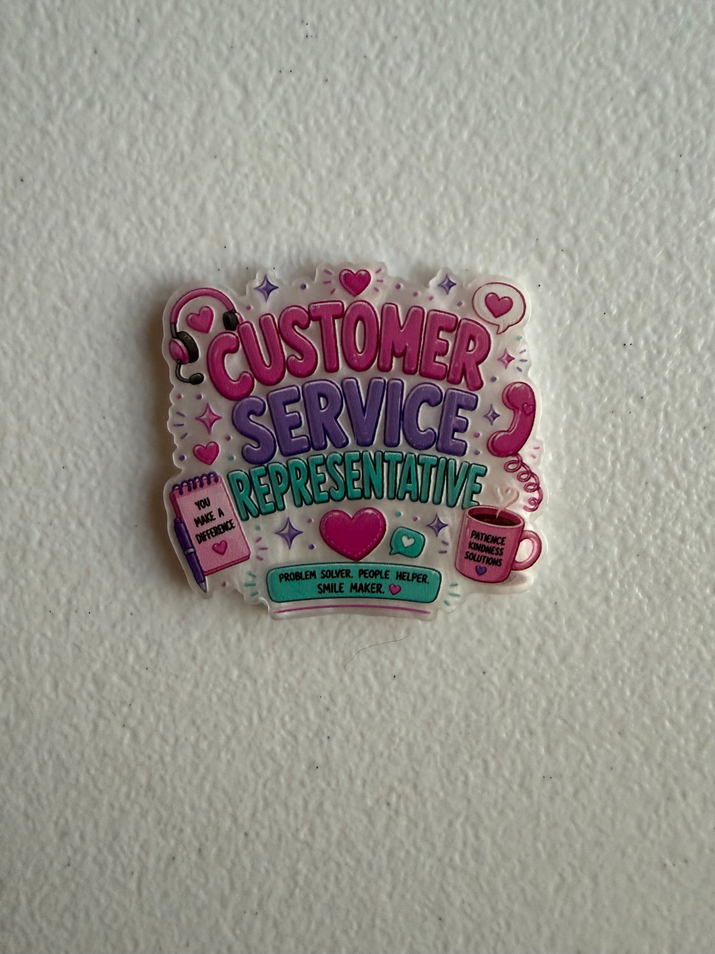 Customer service representative badge reel