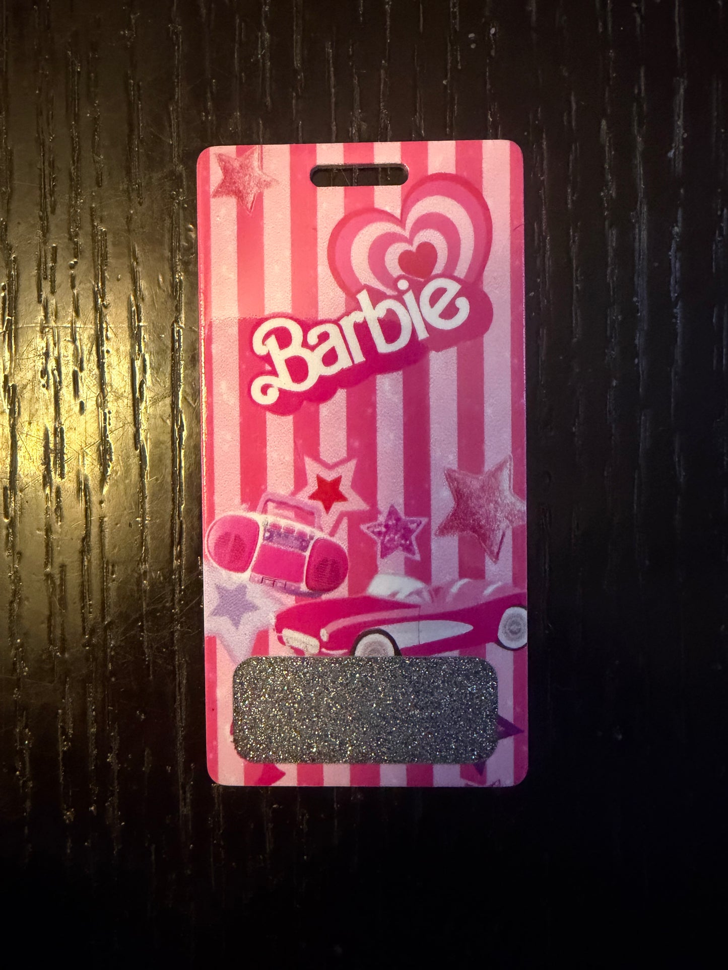Barbie vertical badge buddy