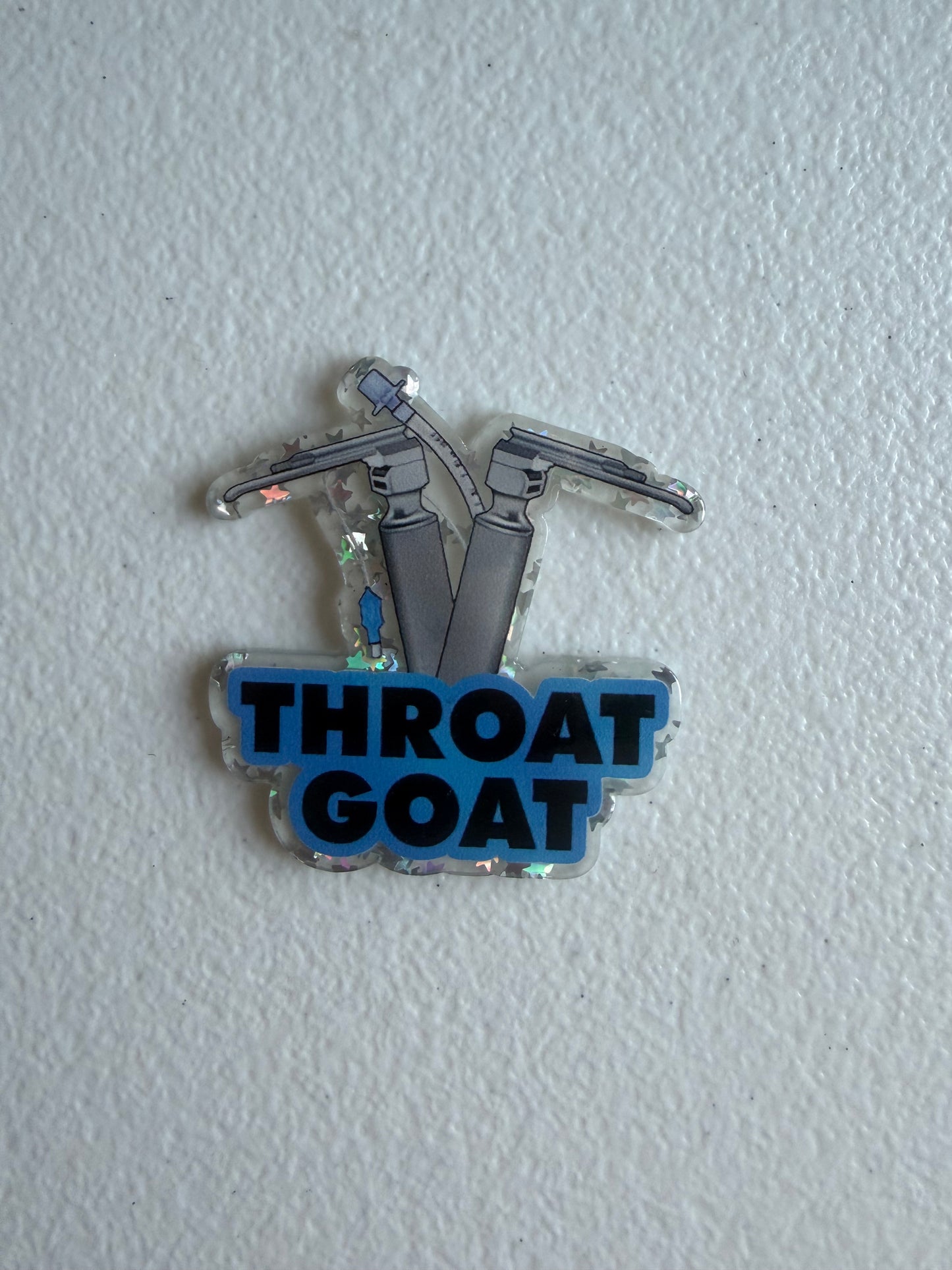 Throat Goat badge reel