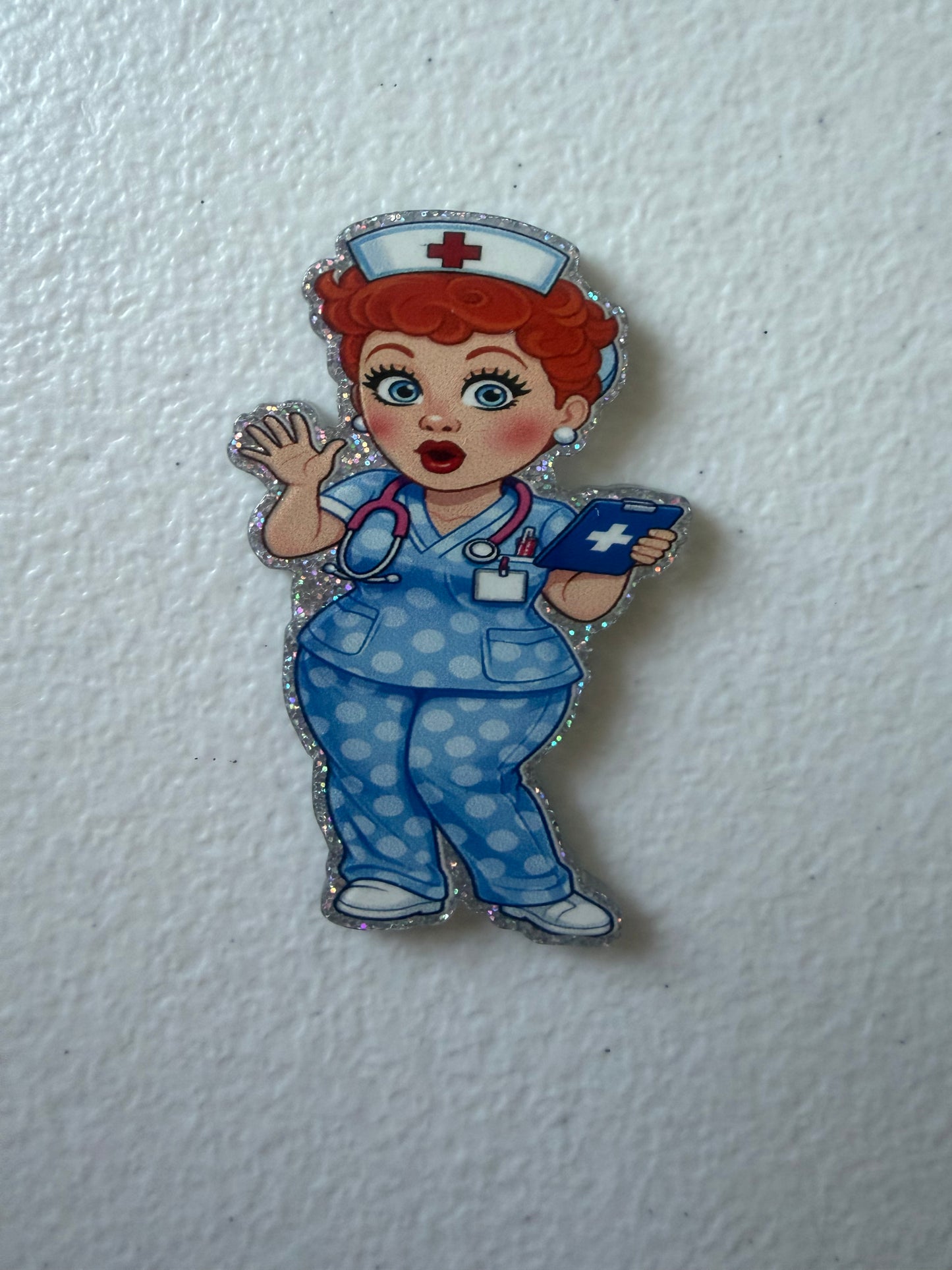 Lucy nurse badge reel