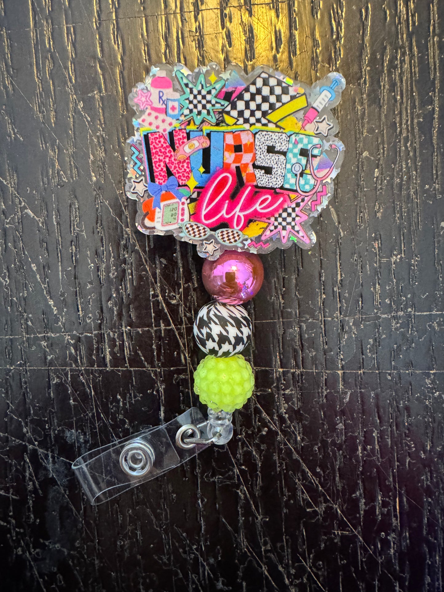 Nurse life badge reel